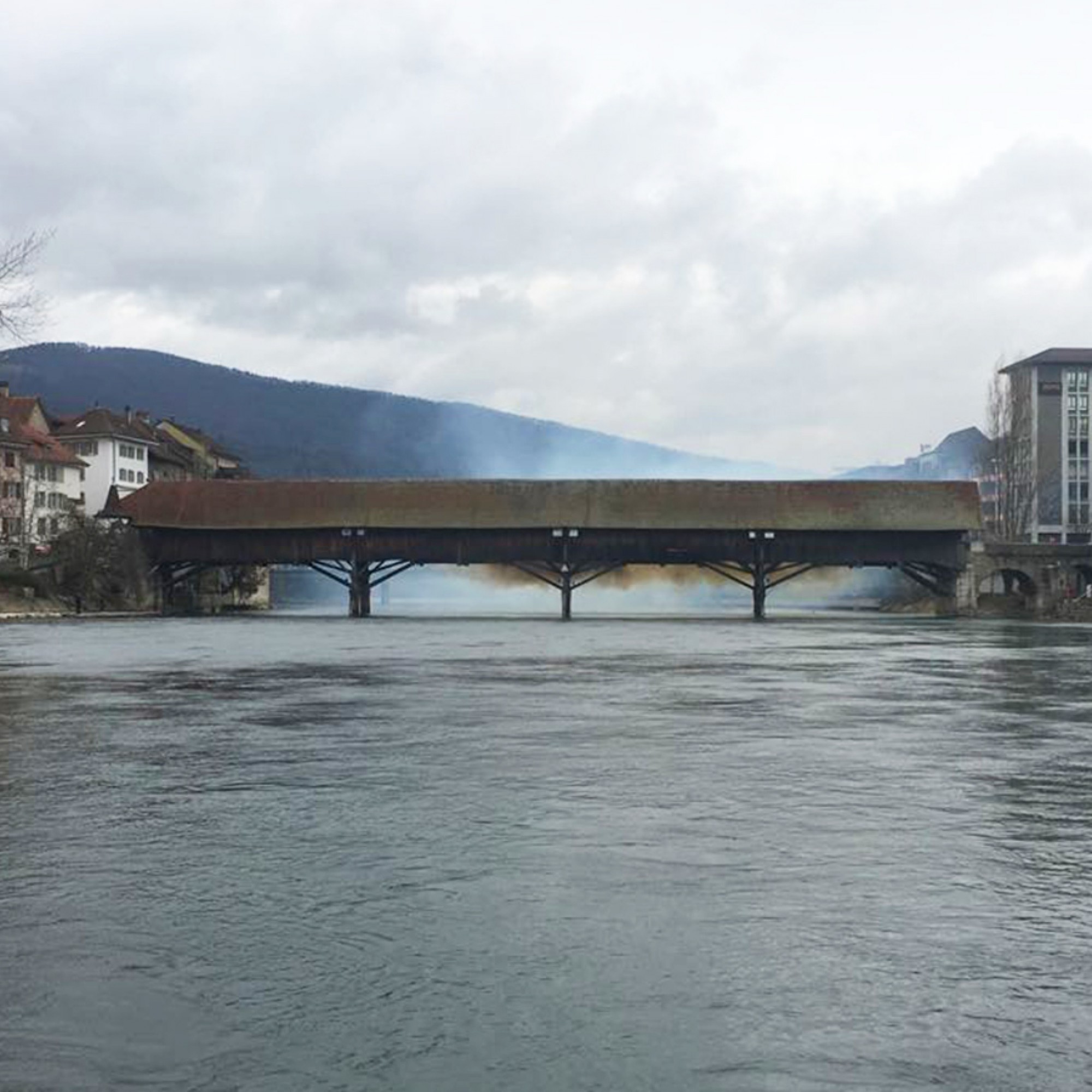 Ende März brannte es auf der Holzbrücke in Olten