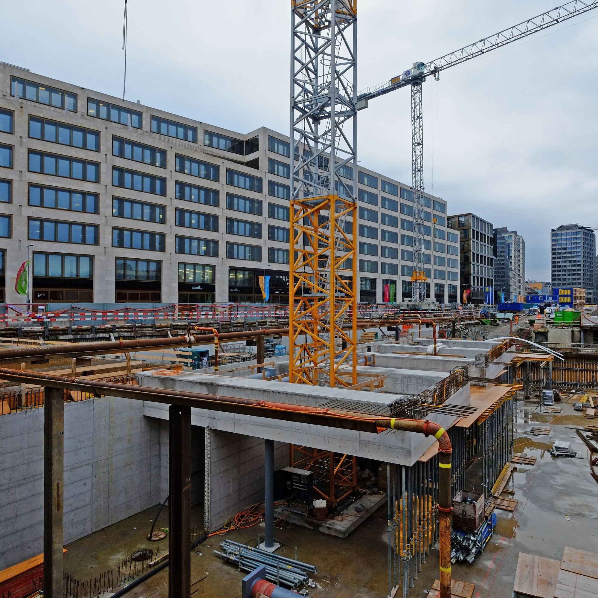 Baustelle Europaallee Zürich im Jahr 2016.