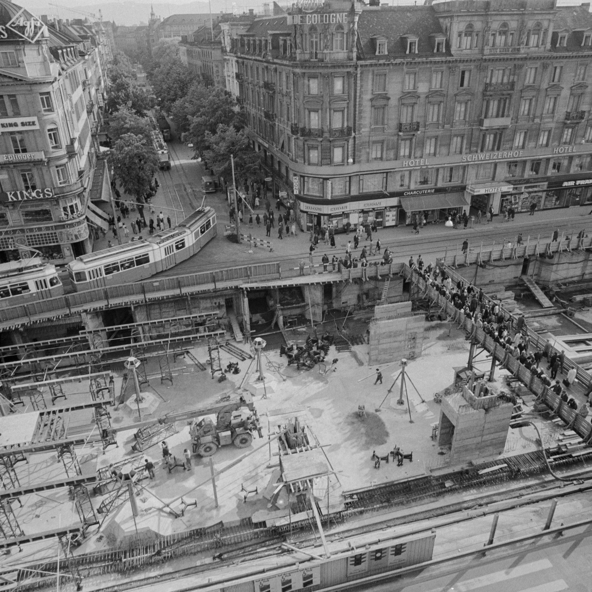 Aus der Vogelperspektive sieht man, wie riesig die "Shopville"-Baustelle war.