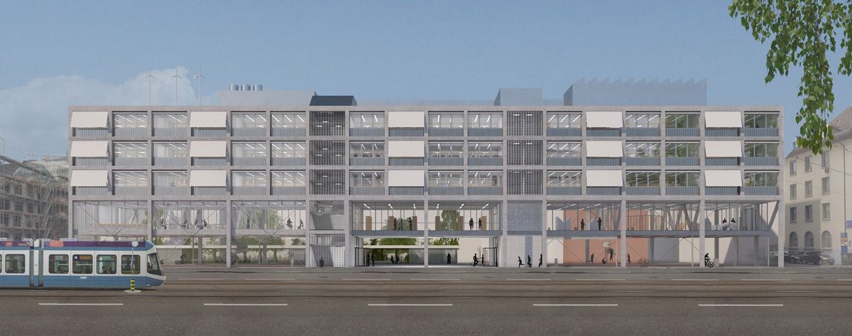 Visualisierung Ersatzneubau Baugewerbliche Berufsschule Zürich