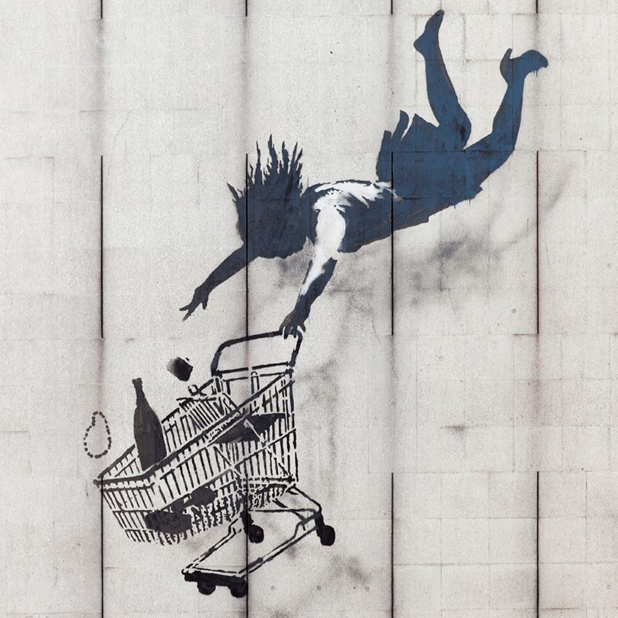 Eine Kreation von Banksy in London.