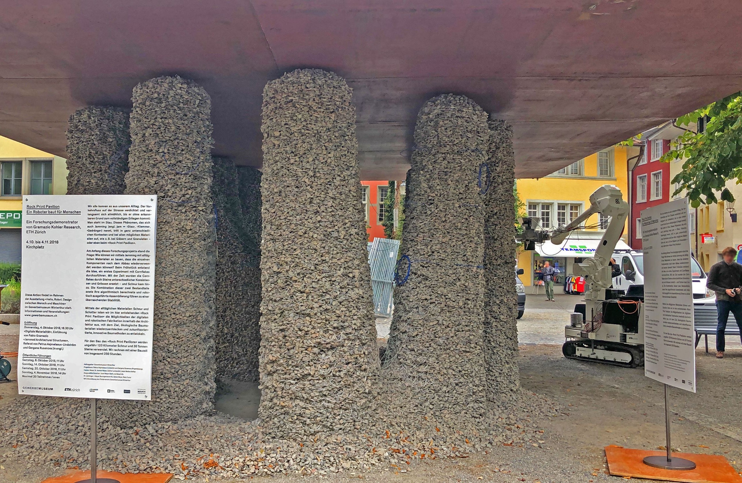 Der fertig gebaute Pavillon in Winterthur.