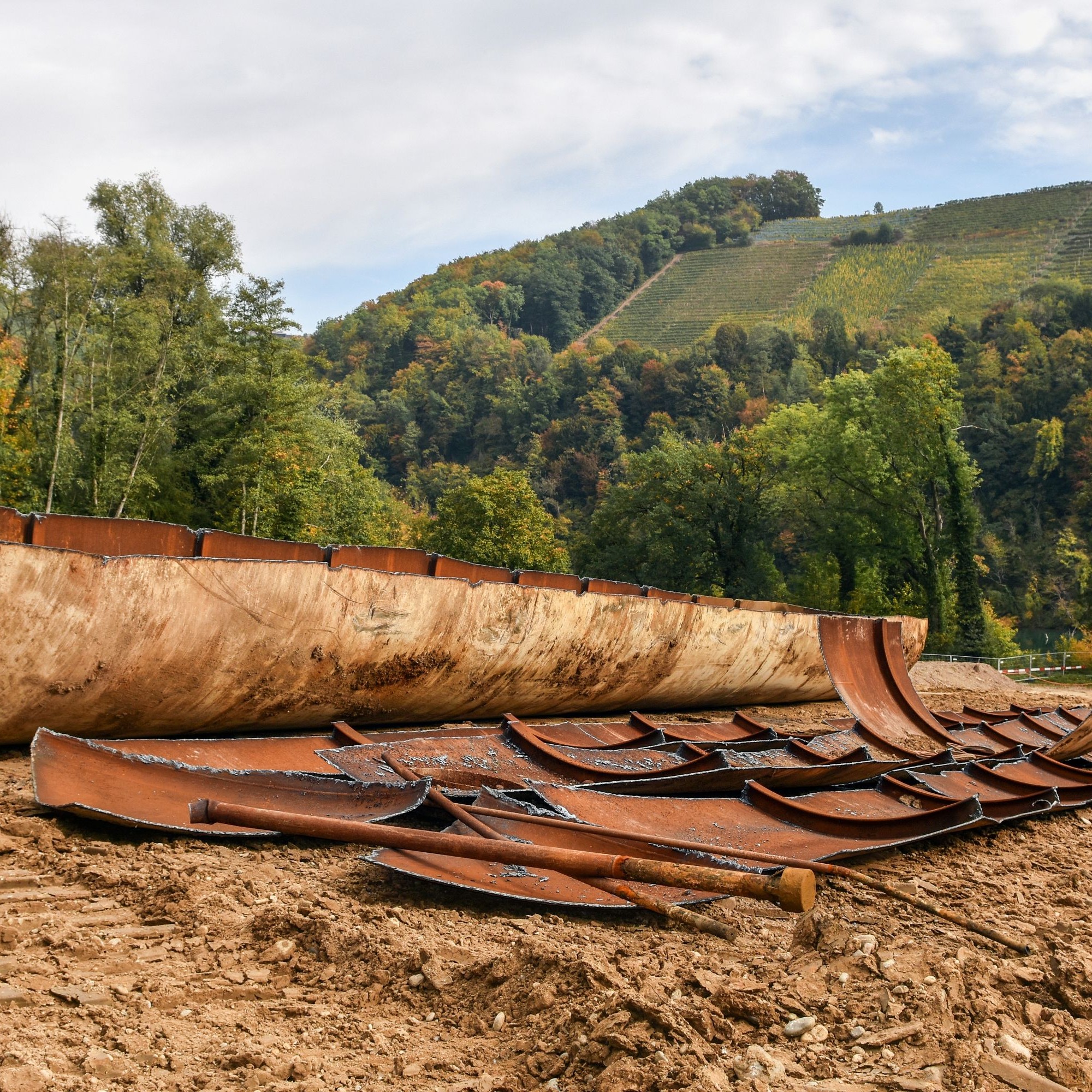 Aufnahme von November 2018: Nach und nach werden die Tanks auseinandergenommen und schliesslich ganz zerlegt.