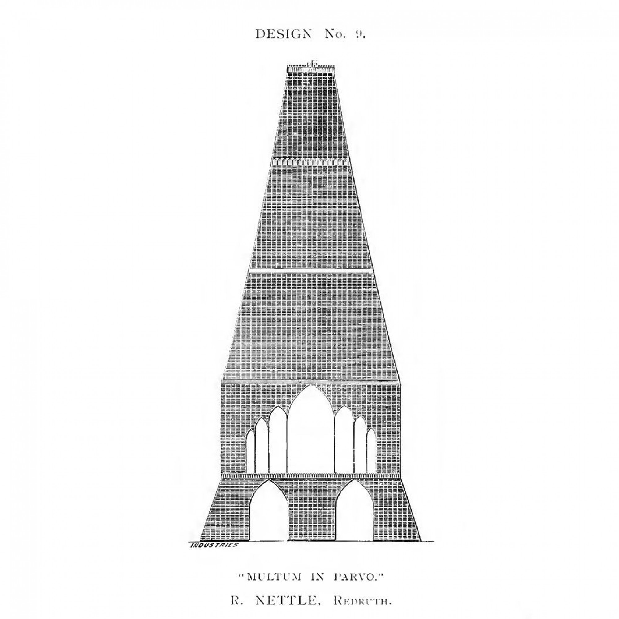 Vorschlag für Watkin's Tower, Zeichnung.