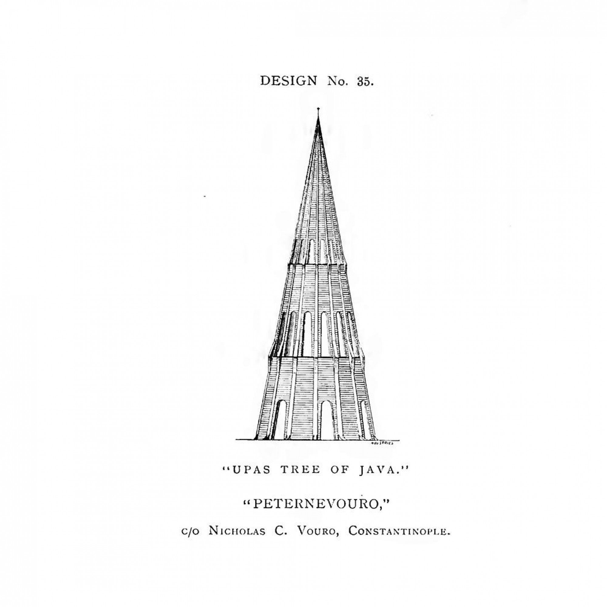 Vorschlag für Watkin's Tower, Zeichnung.