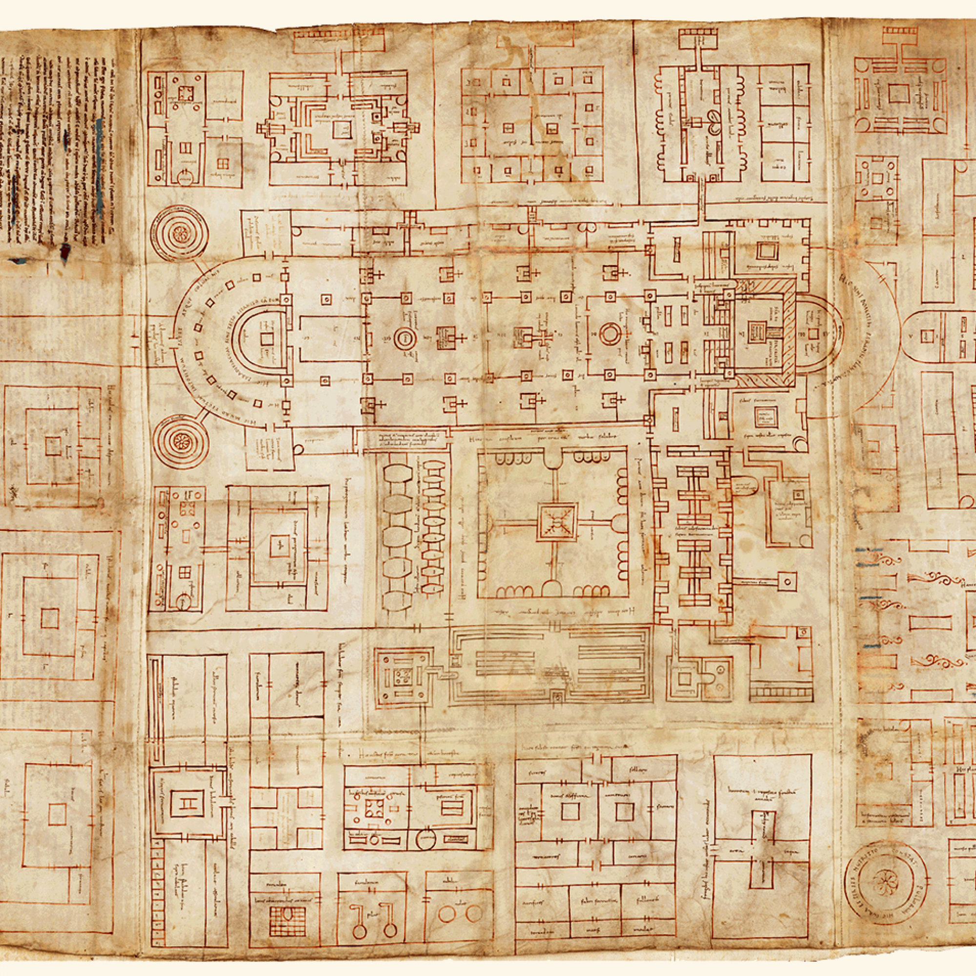 Der St. Galler Klosterplan ist die älteste Architekturzeichnung des Abendlandes.