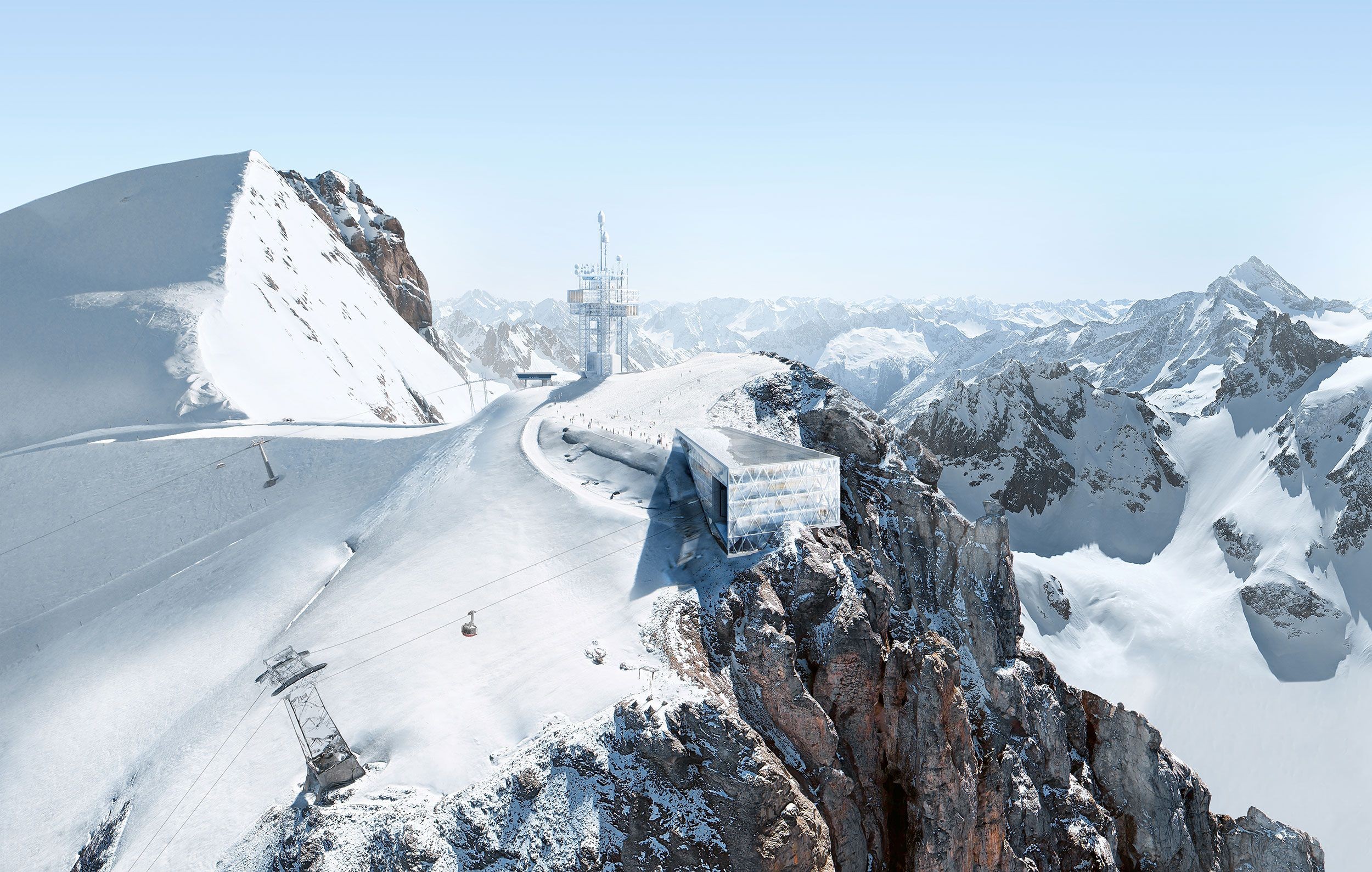 Bergstation auf dem Titlis, Visualisierung