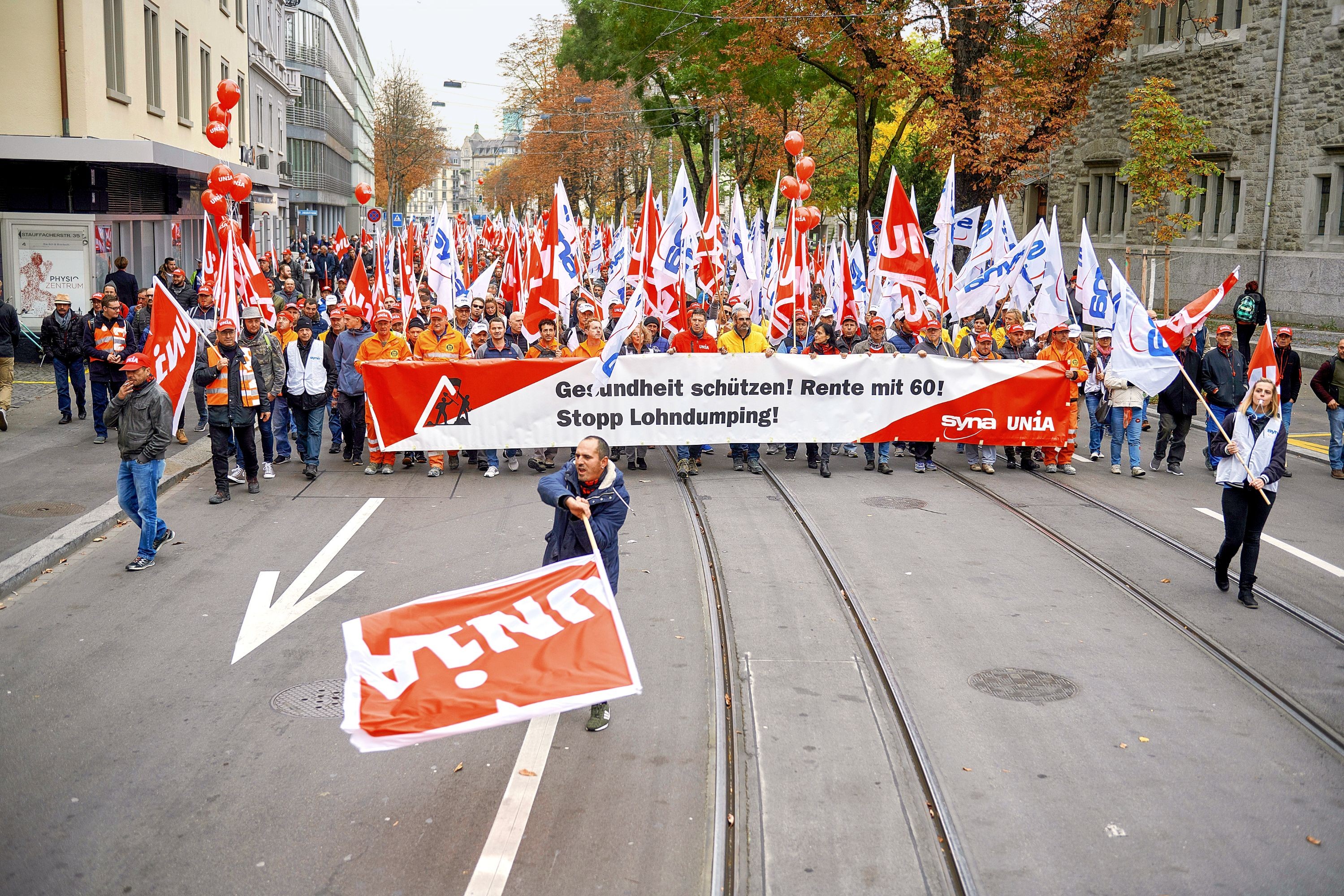 Unia-Demonstration in Zürich