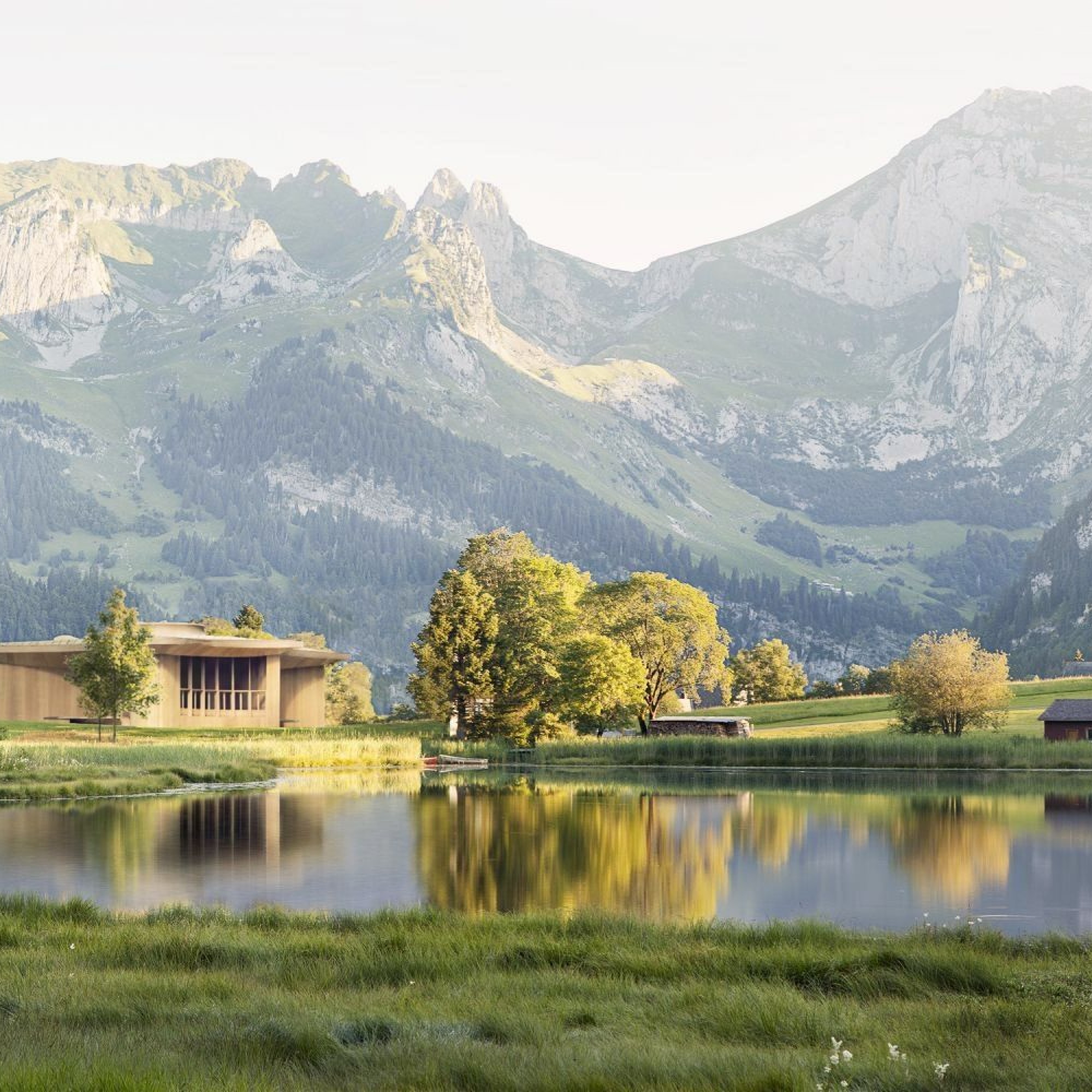 Das ursprüngliche Projekt für das Klanghaus Toggenburg am Schwendisee in Wildhaus-Alt St. Johann.