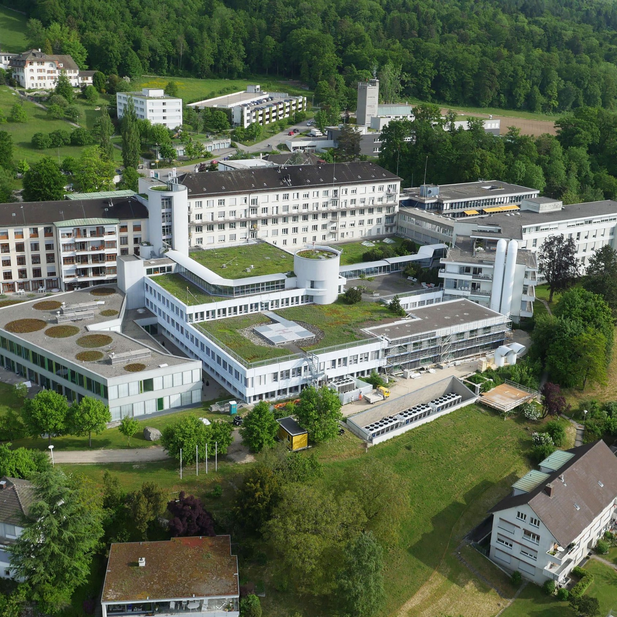 Luftaufnahme vom Spitalzentrum Biel.