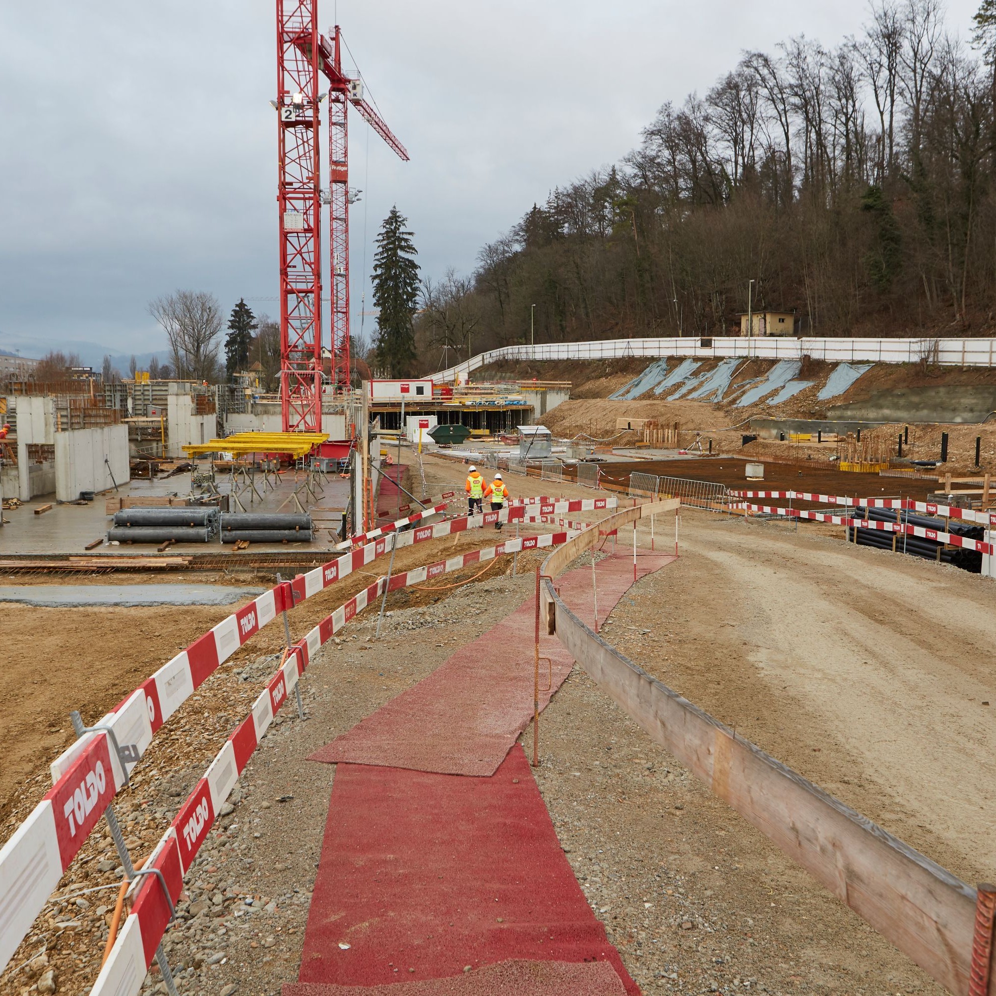 Auf der Baustelle Weidmatt in Lausen/Liestal wurde die elektronische Gesamtlösung vorgestellt.