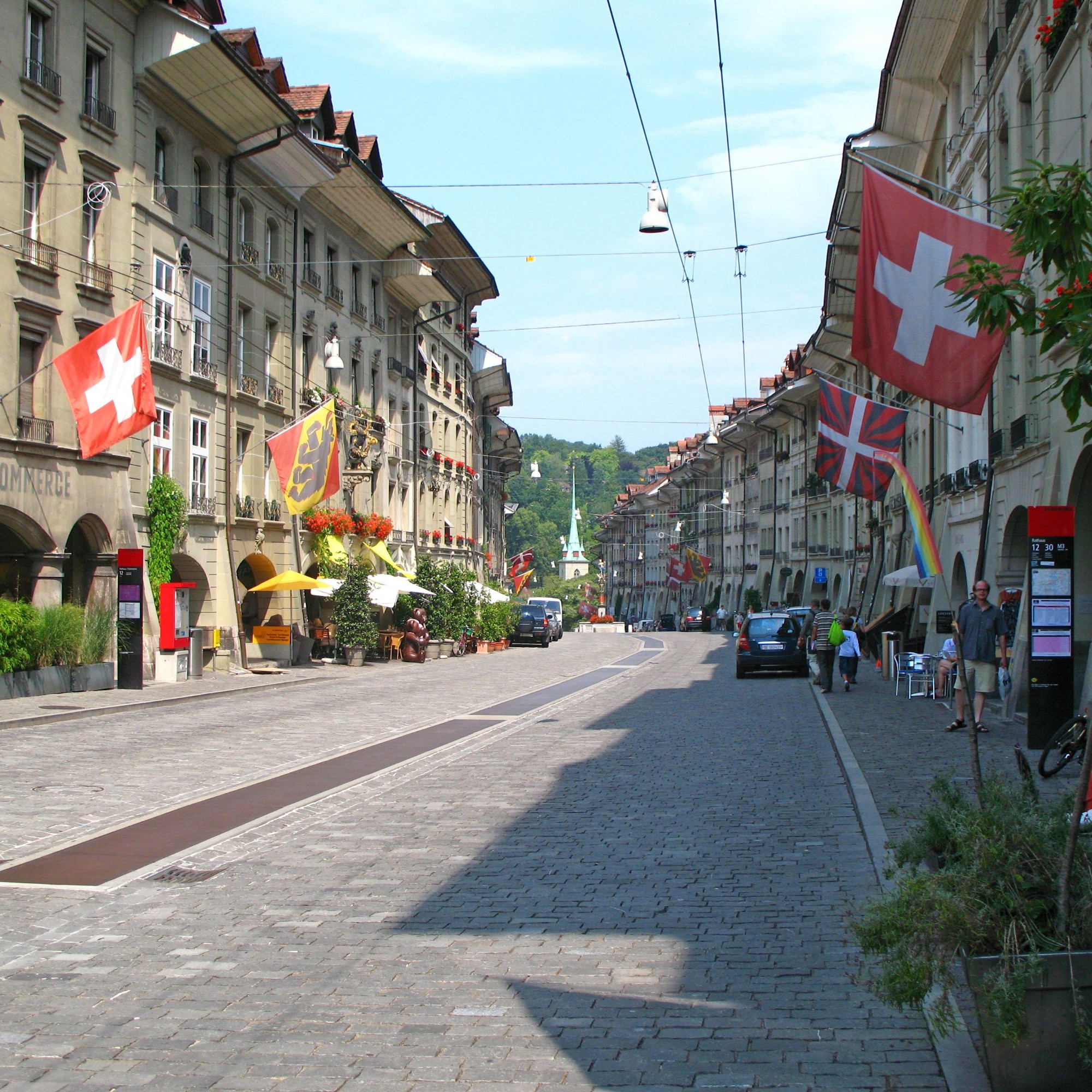 Kramgasse und Gerechtigkeitsgasse in der Berner Altstadt: Bis Ende Juni 2019 wird hier kein Wasser mehr fliessen.