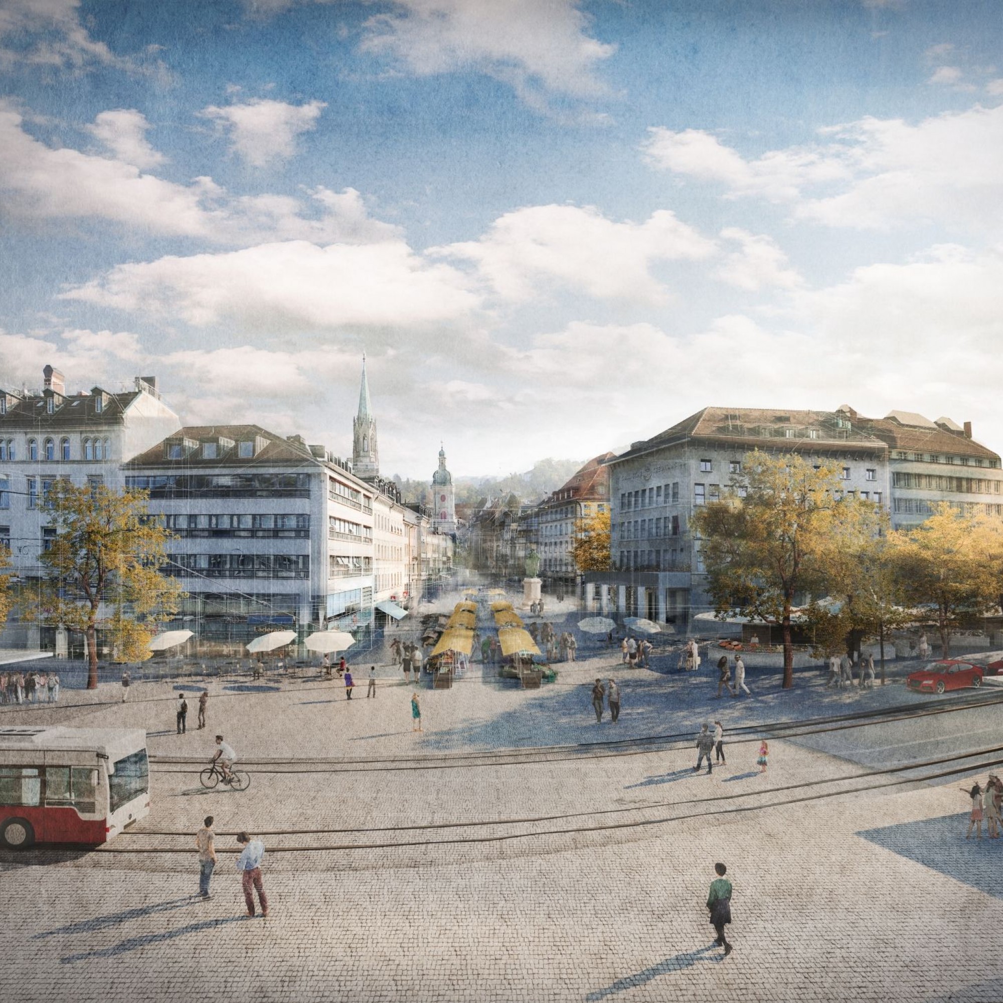 Die Neugestaltung des Marktplatzes hat eine längere Vorgeschichte: Es ist bereits die dritte Abstimmung zum Marktplatz.