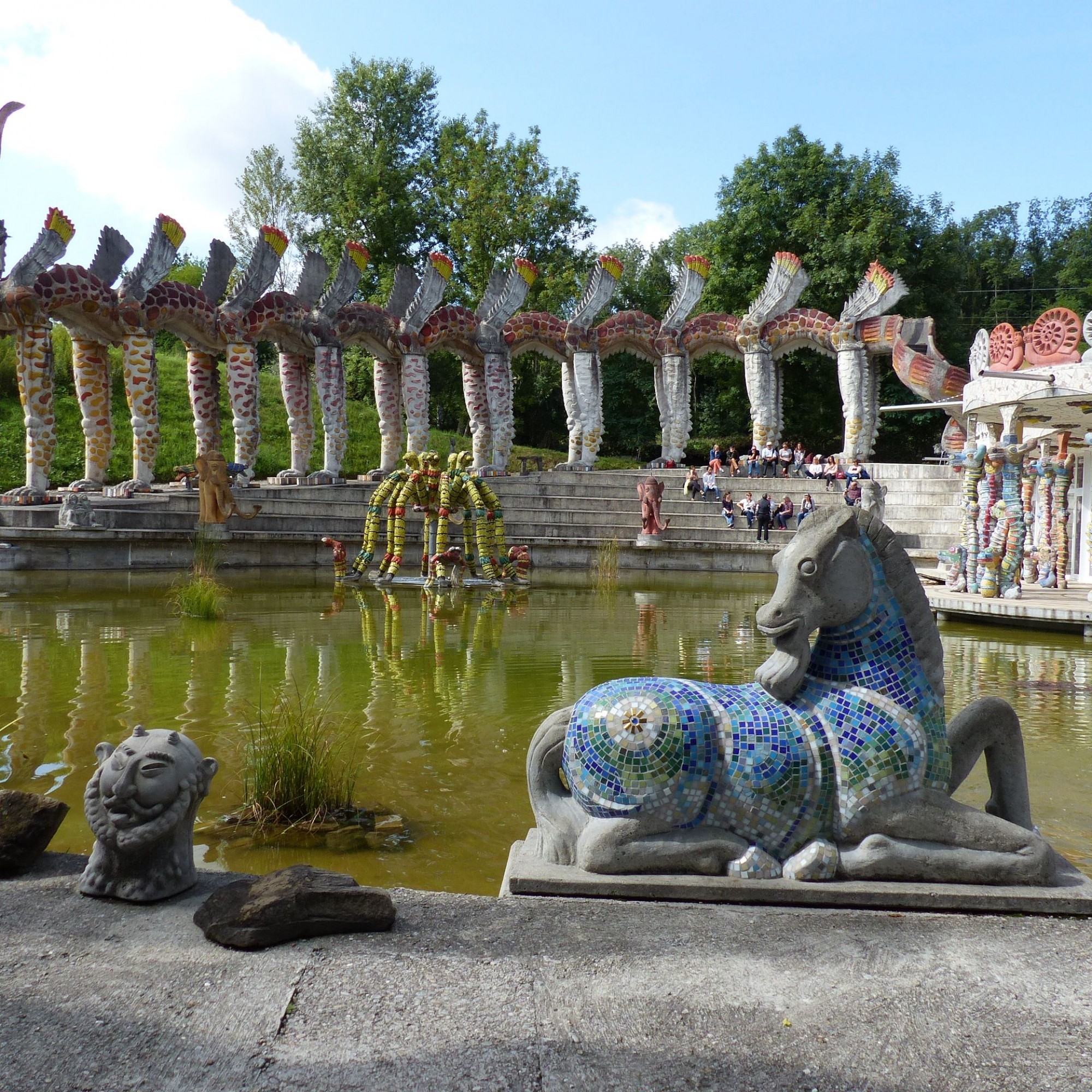 Wassergarten im Bruno-Weber-Park.