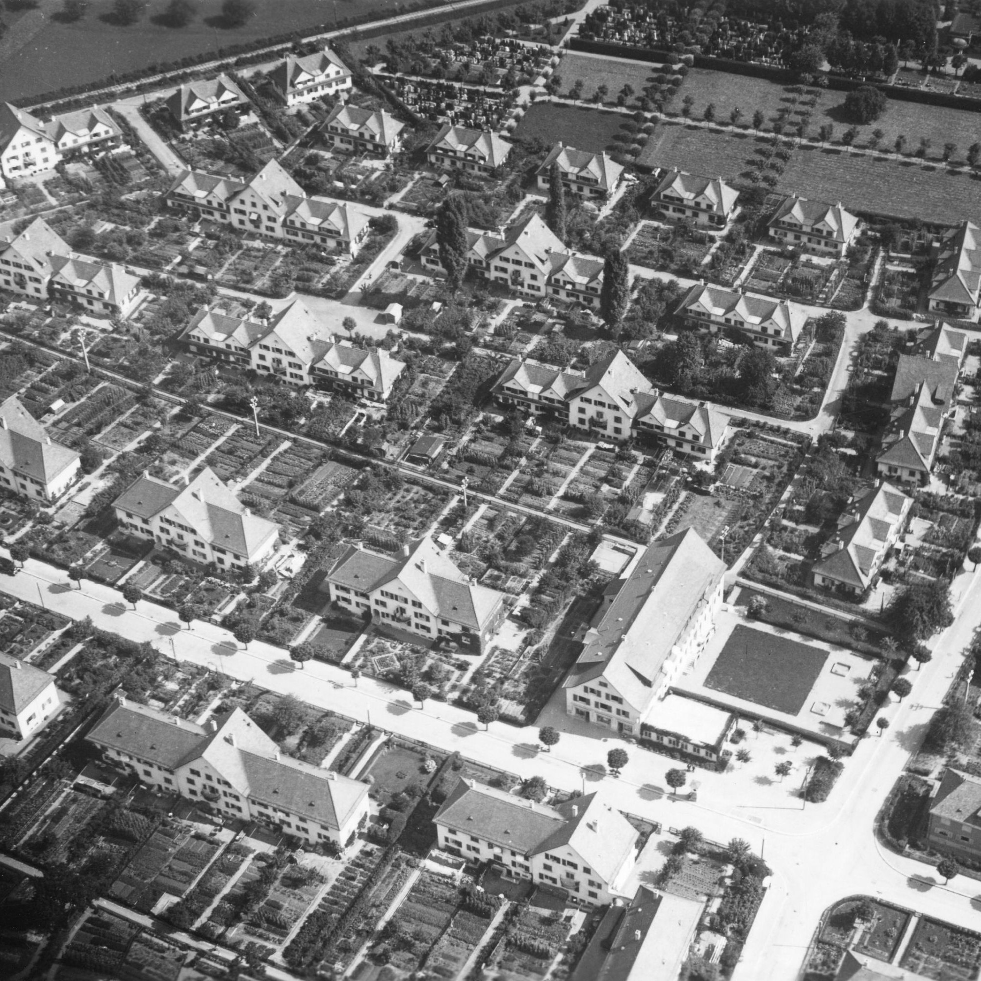 Die Gartenstadtsiedlung der Familienheim-Genossenschaft Zürich um 1928