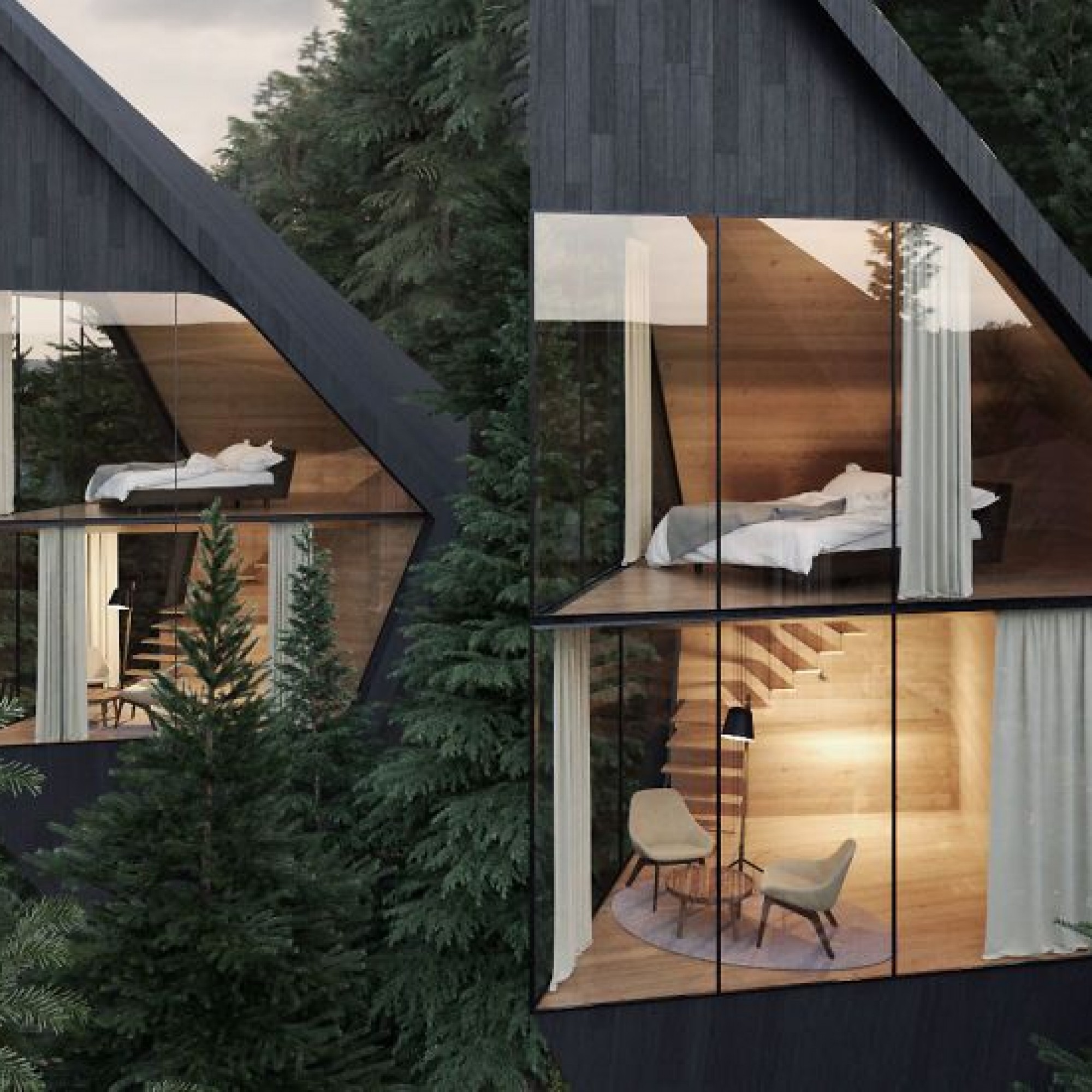 Die Strukturen der Häuser sollen fast ausschliesslich aus heimischem Lärchen- und Tannenholz gebaut werden.
