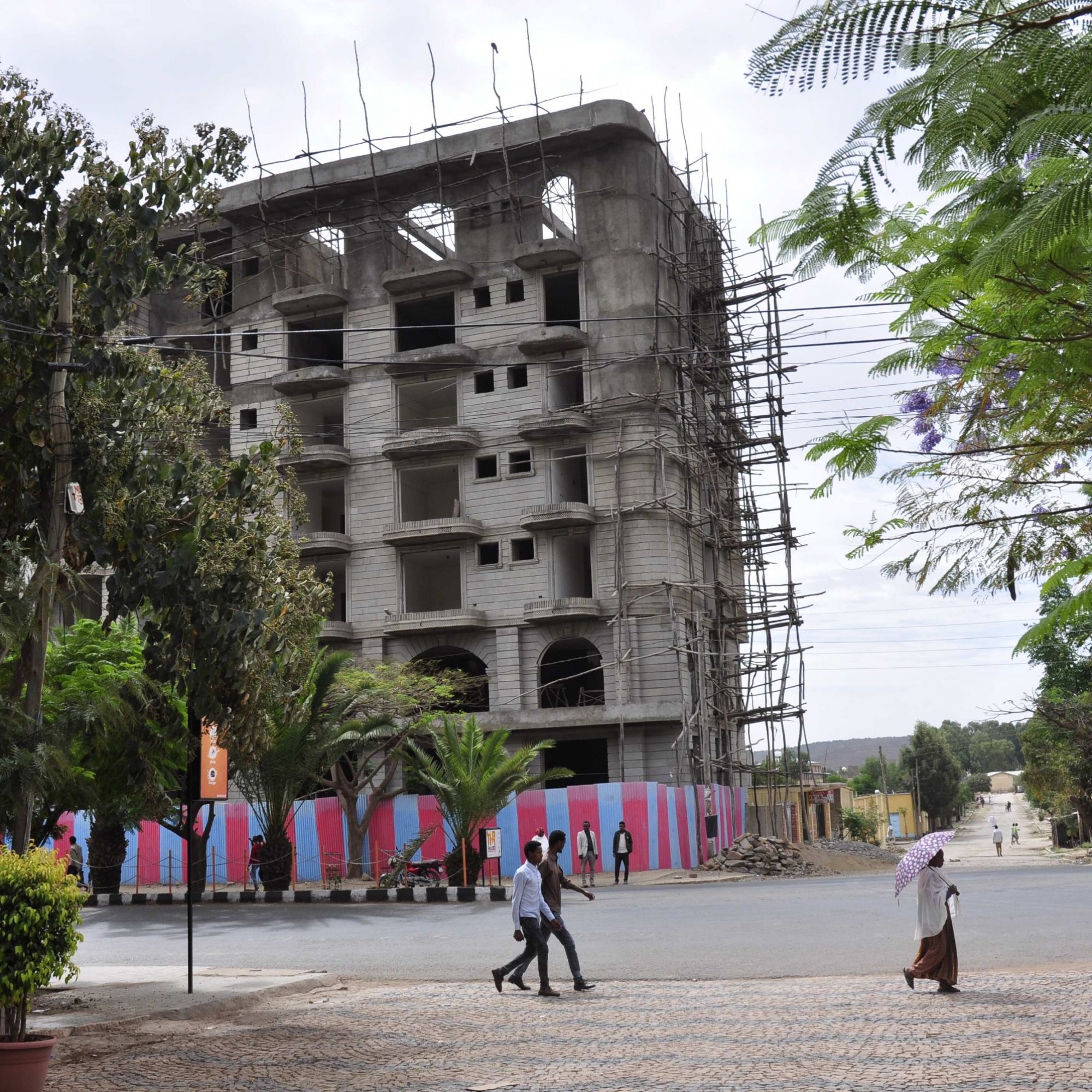 Baustelle in Axum, Äthiopien