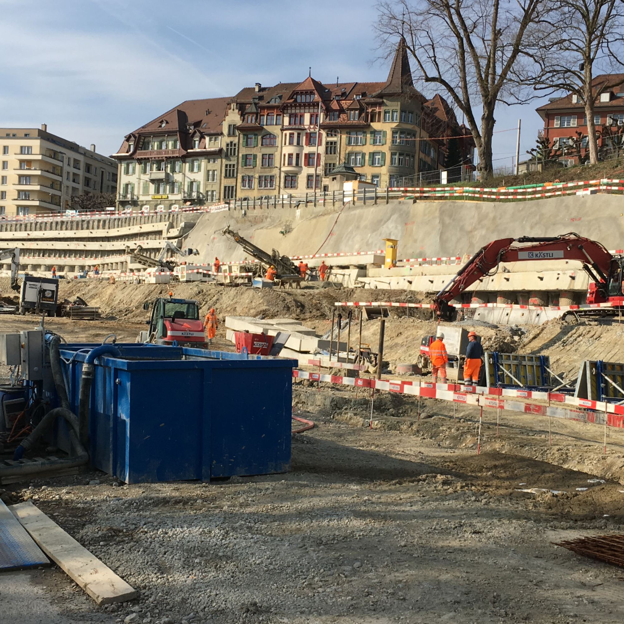 Blick auf die RBS-Baustelle.