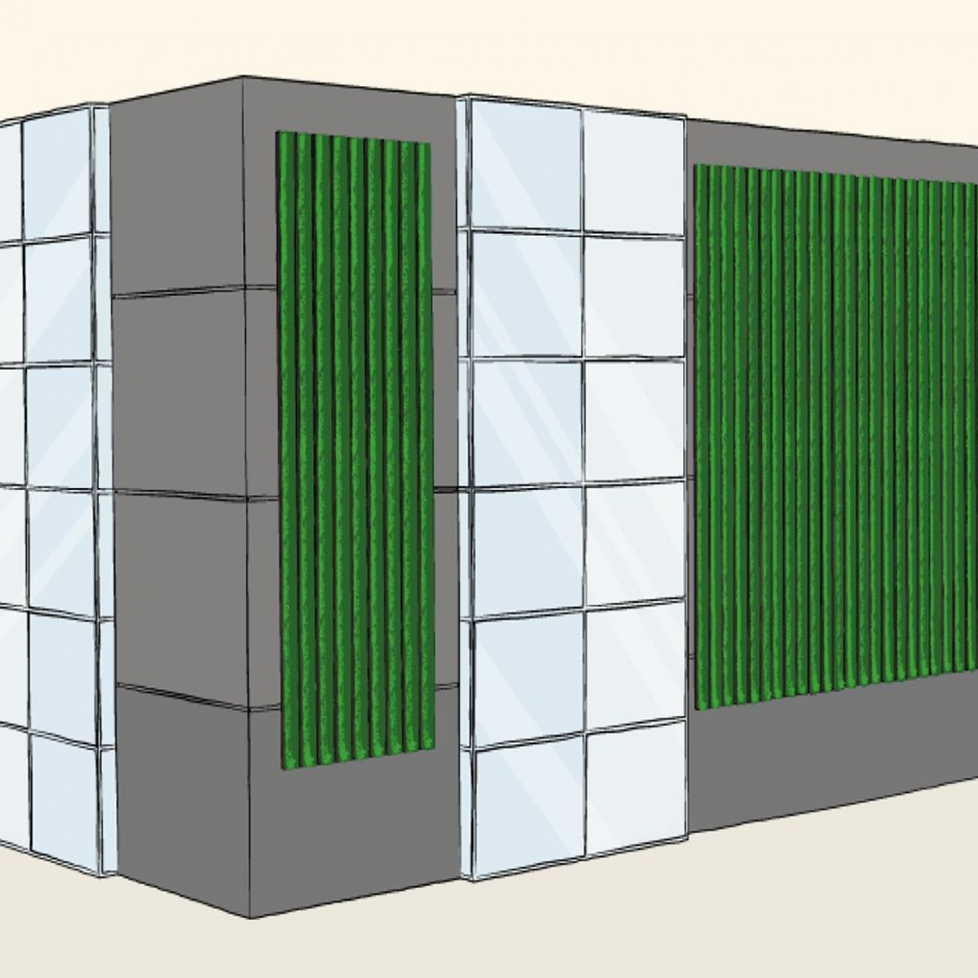 Die Fassade könnte laut dem Start-up auch bei Industrie- und Lagerhallen eingesetzt werden. (Quelle: artificial-ecosystems.com)