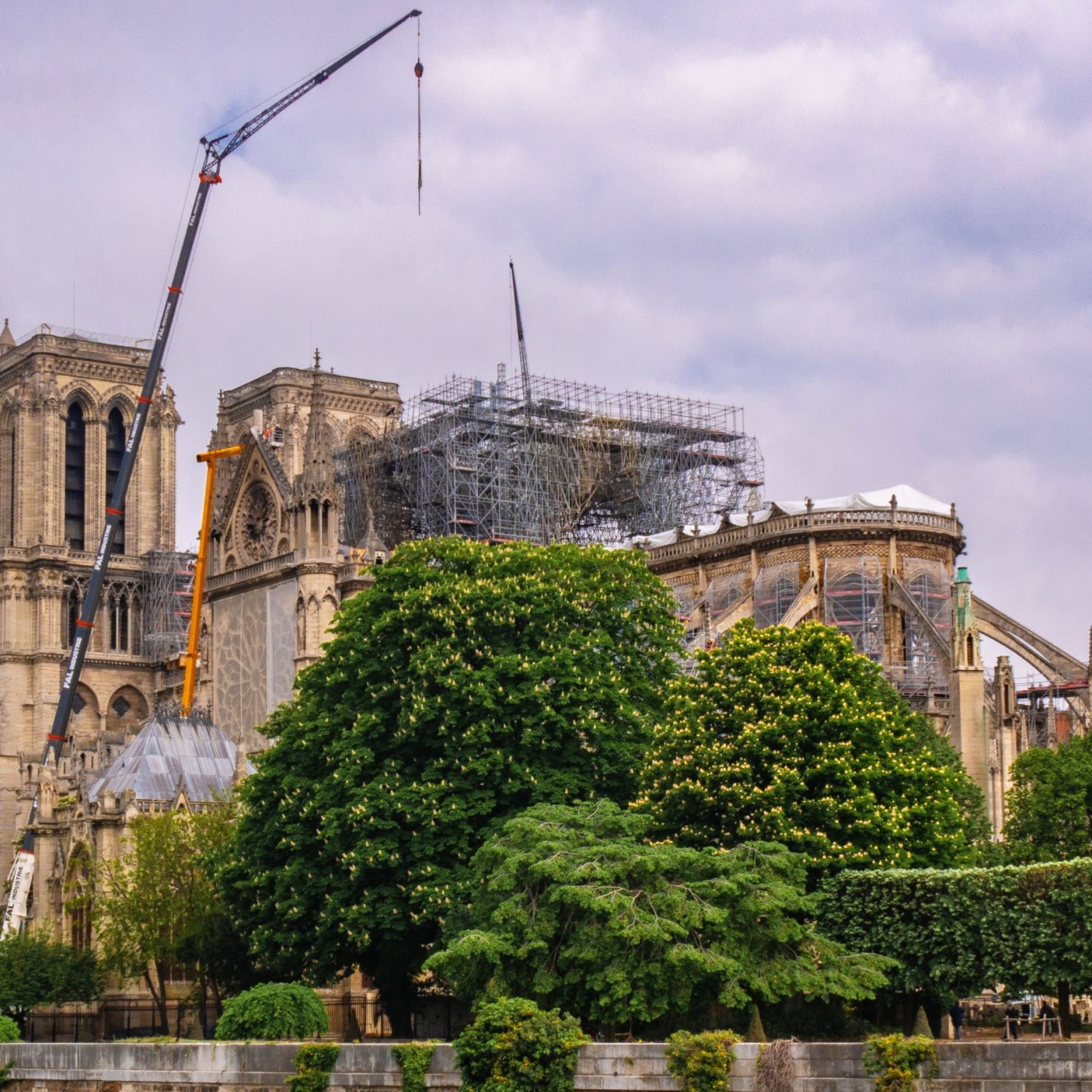 Die Arbeiten an der Notre-Dame mussten unterbrochen werden (Aufnahme von Mai 2019).