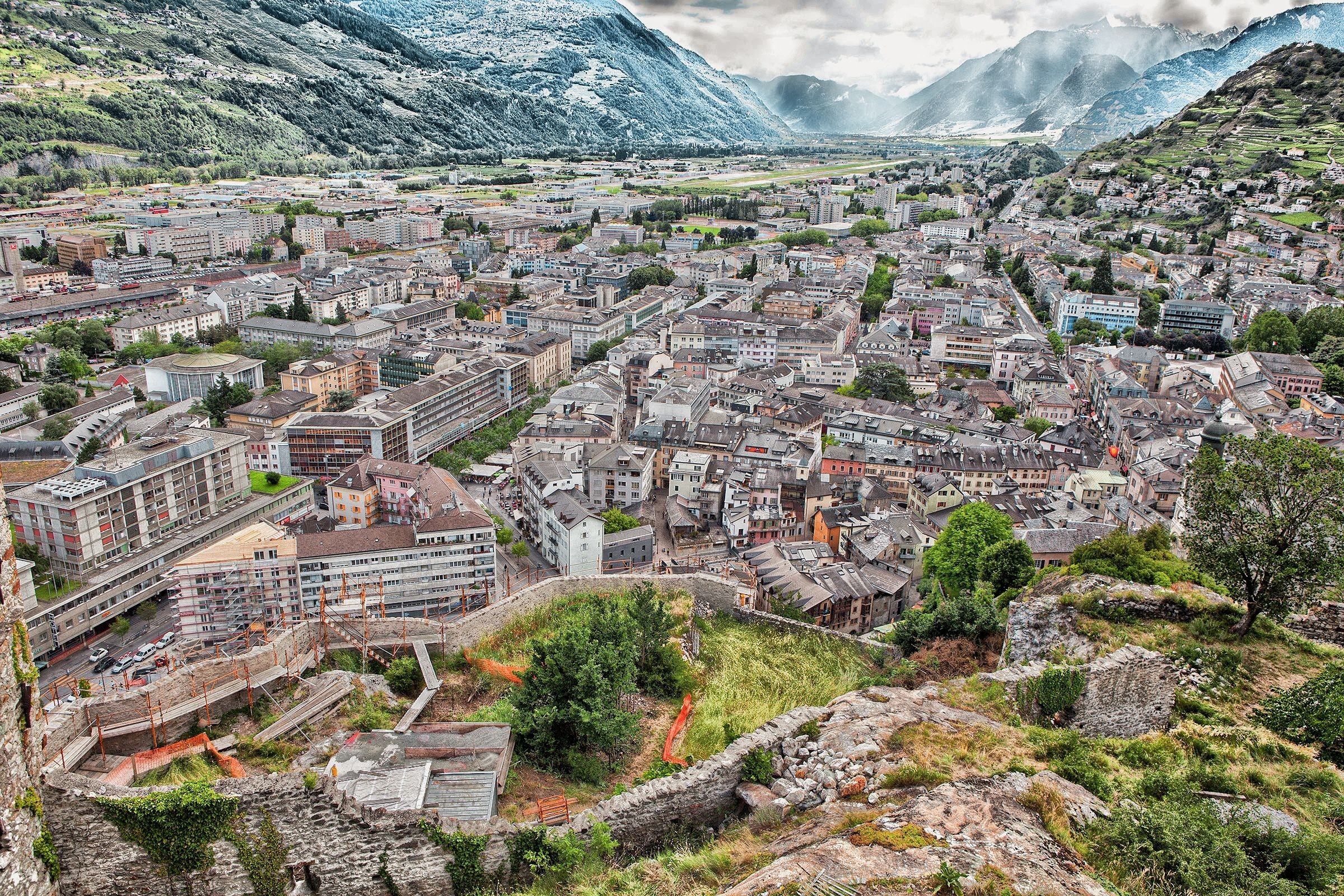 Blick auf Stadt Sion