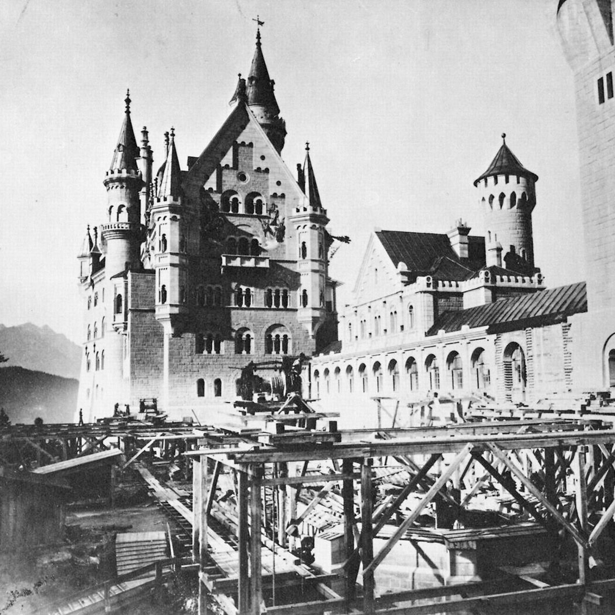 Bauarbeiten, Schloss Neuschwanstein