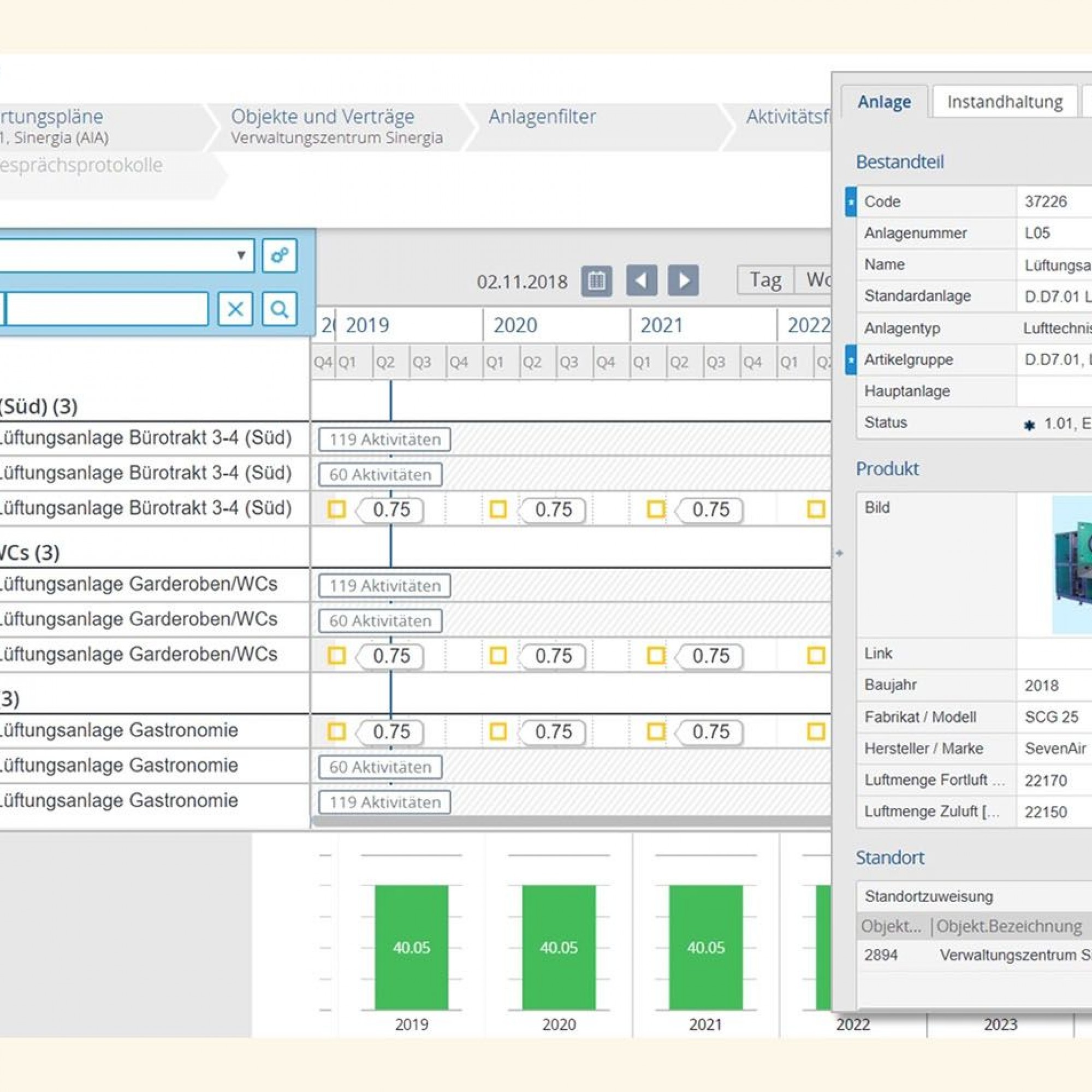 Datentransfer vollzogen: Für den Betrieb und Unterhalt wurden alle benötigten Daten schon in der Planungsphase ins eigene Immobillienmanagement-System überführt, damit das Facility Management seine gewohnte Benutzeroberfläche beibehalten konnte.