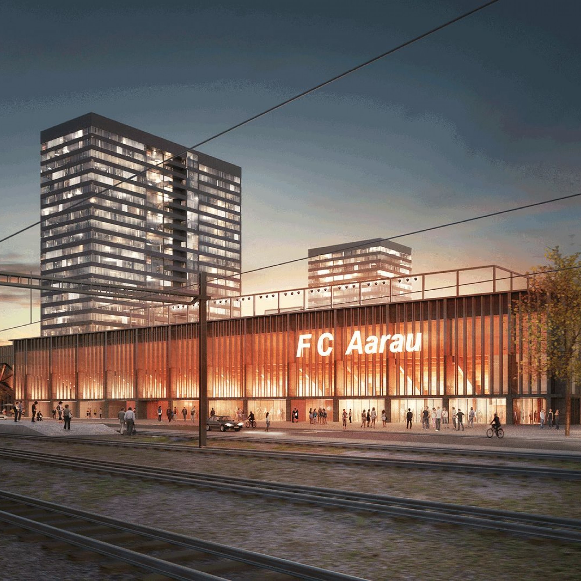 Fussballstadion Aarau, Visualisierung.