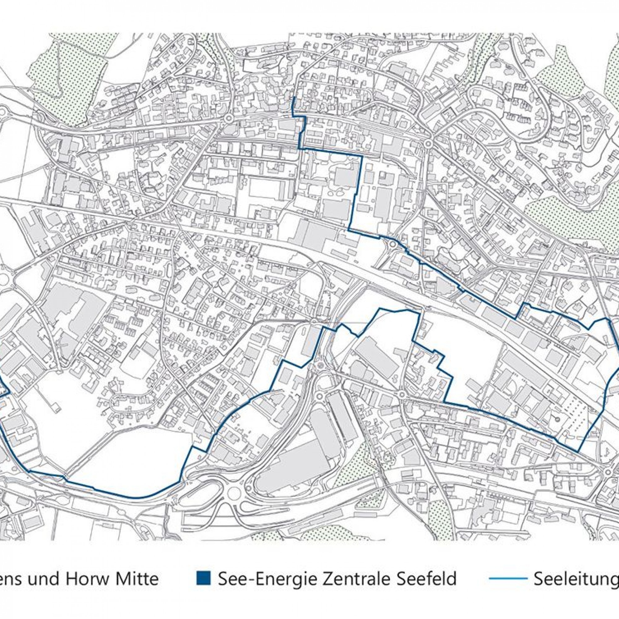 So sieht das See-Energie-Netz in Horw und Kriens aus. Zurzeit sind rund 30 Quartierzentralen geplant.