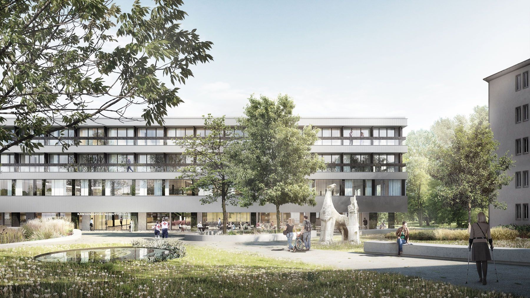 Visualisierung Ersatzneubau Kantonsspital Schaffhausen