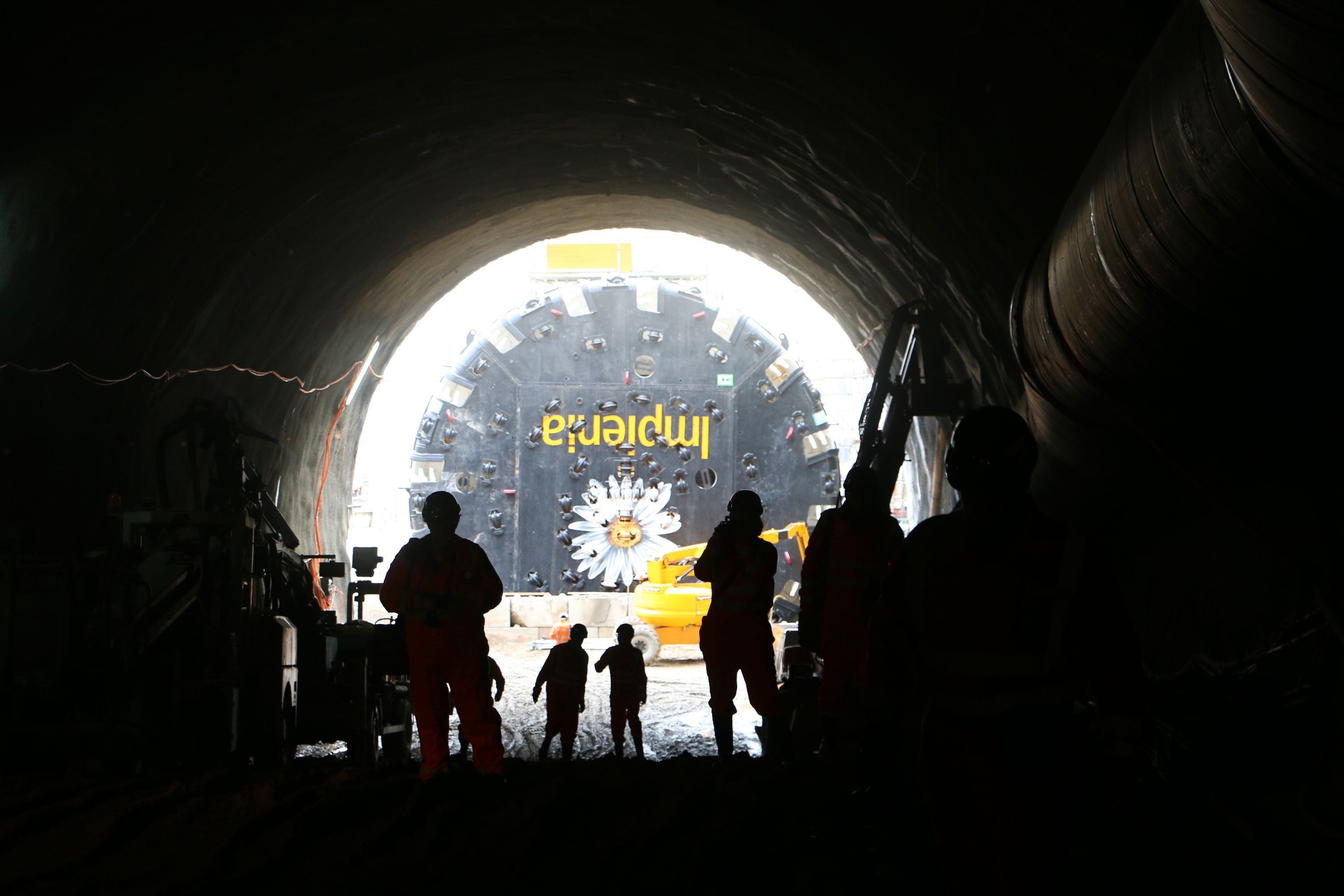 Bohrkopf beim Bözberg-Tunnel 2017