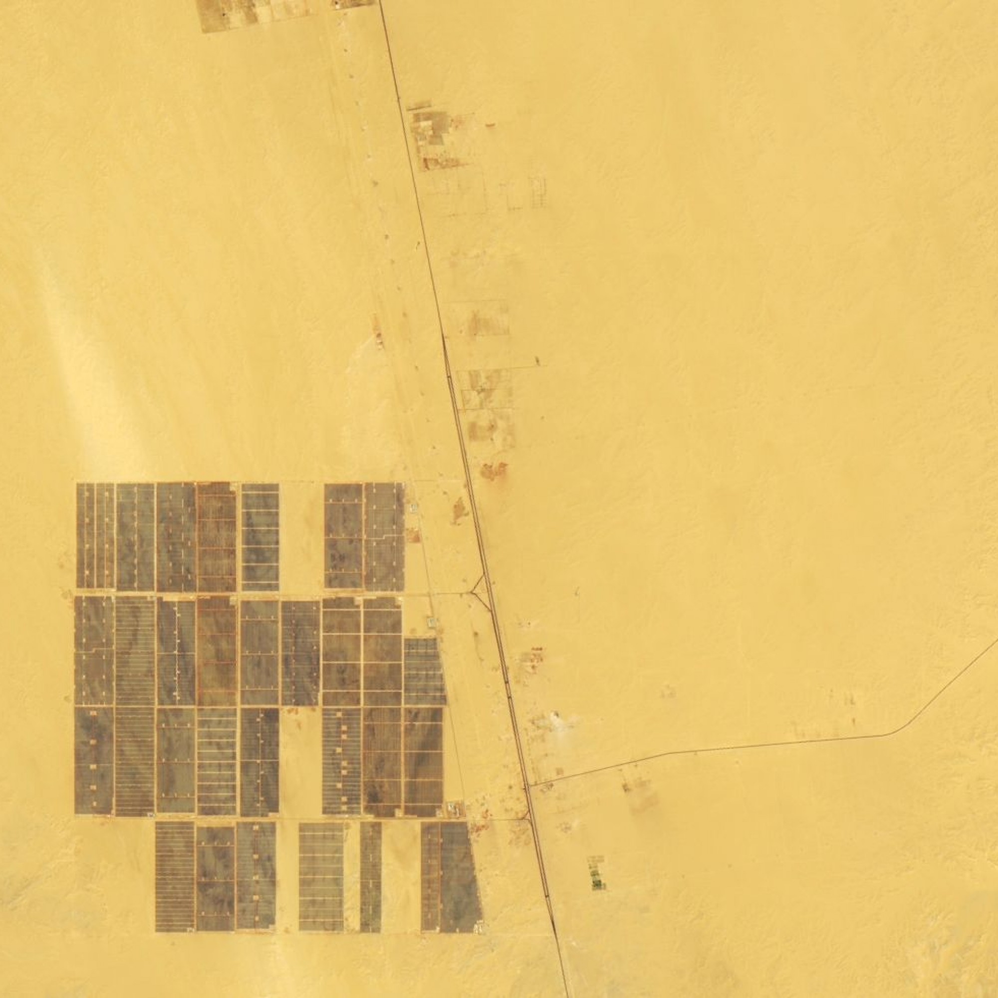 Benban-Solarpark aus dem Orbit