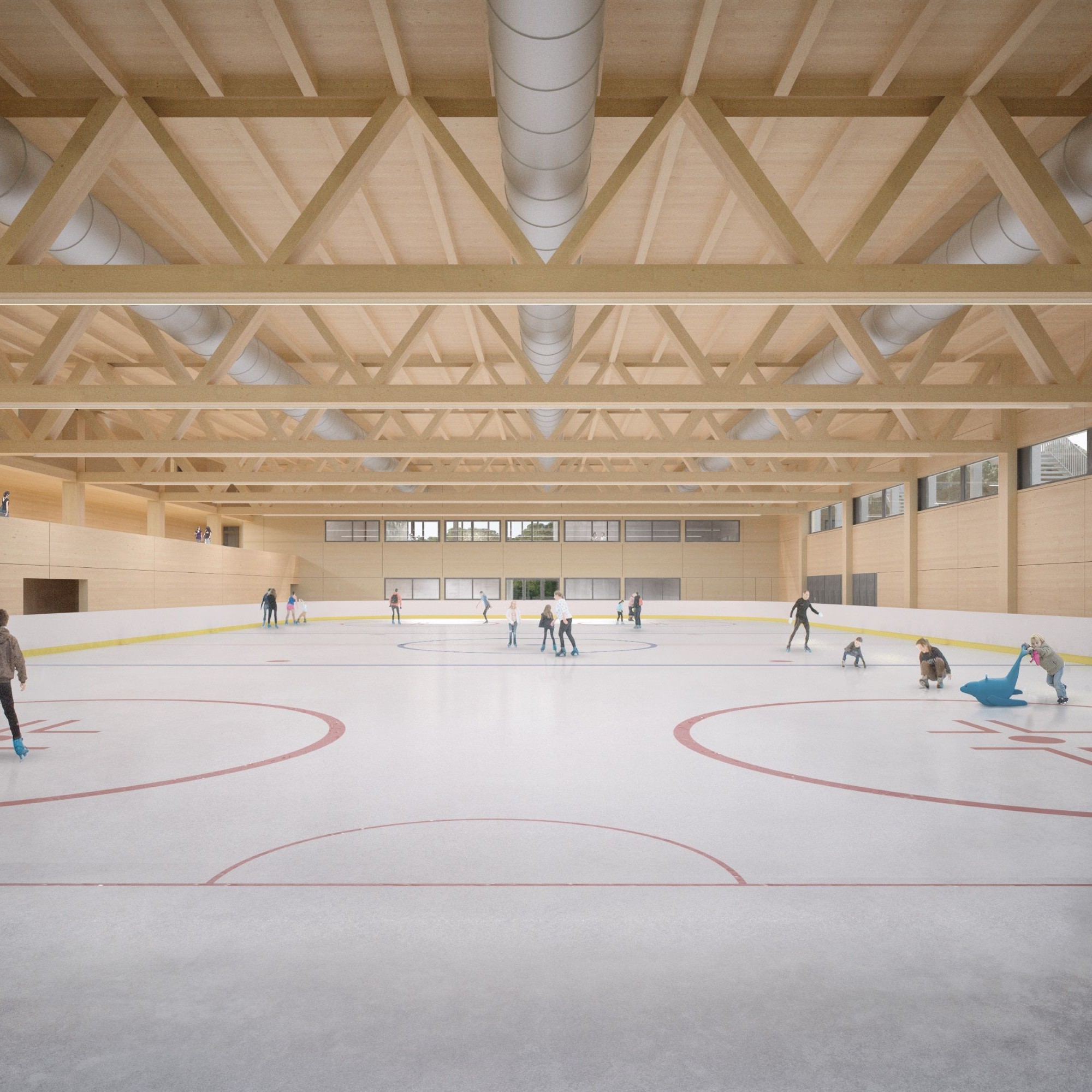 Visualisierung  Ersatzneubau 2. Eisfeld Swiss Arena Kloten