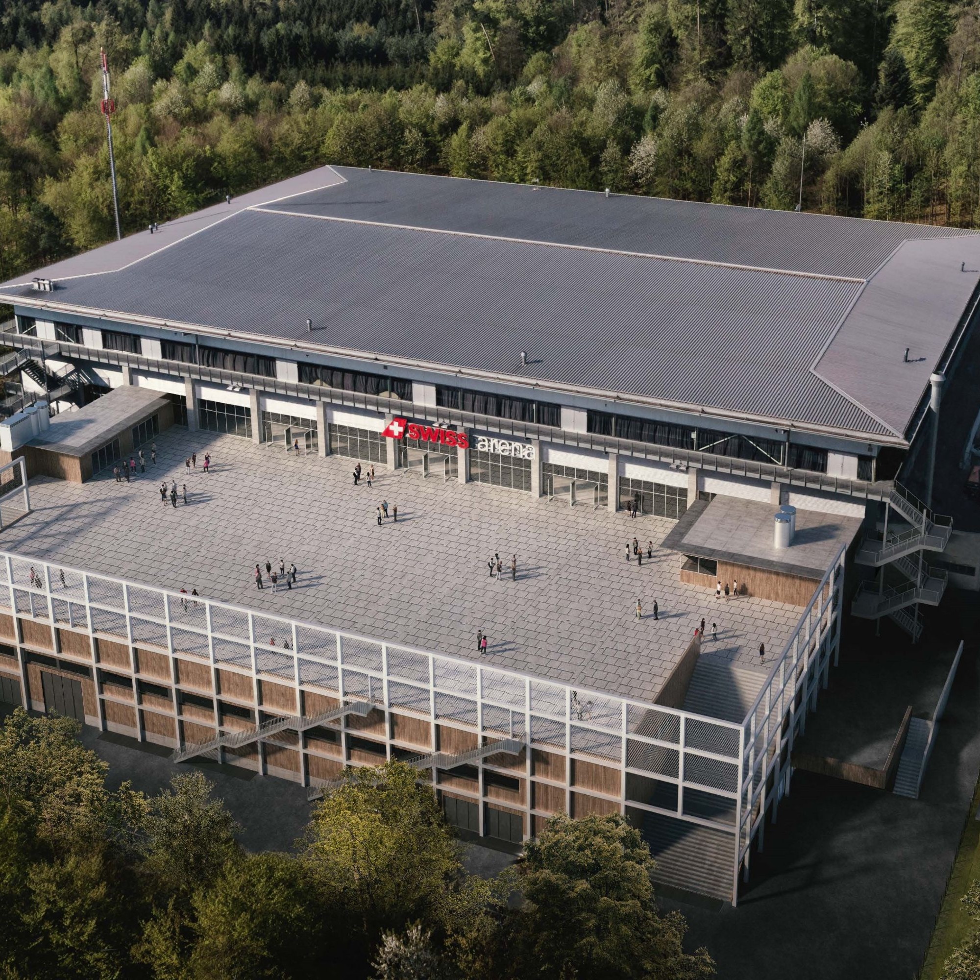 Visualisierung Ersatzneubau 2. Eisfeld Swiss Arena Kloten