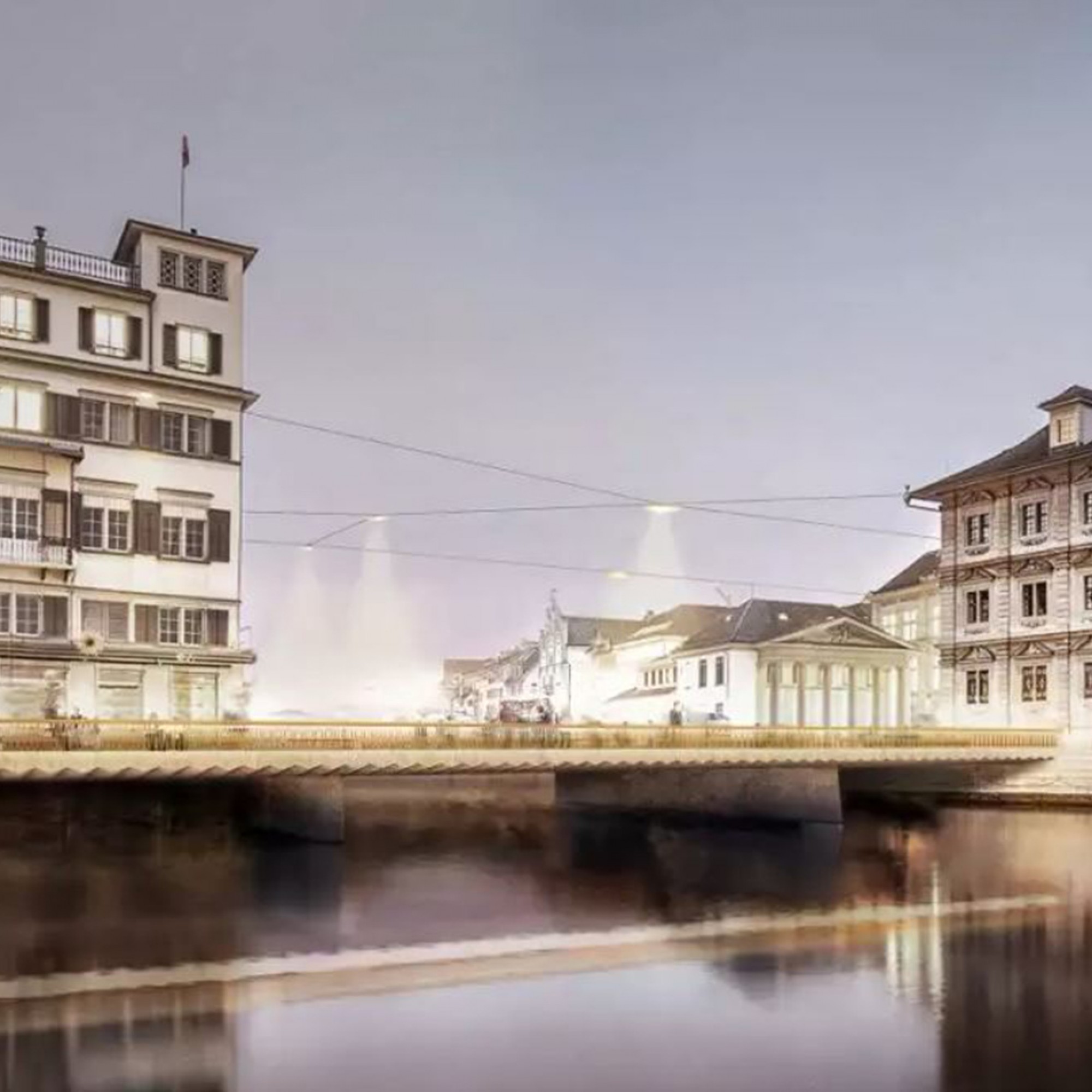 rathausbrücke zürich, projekt neubau