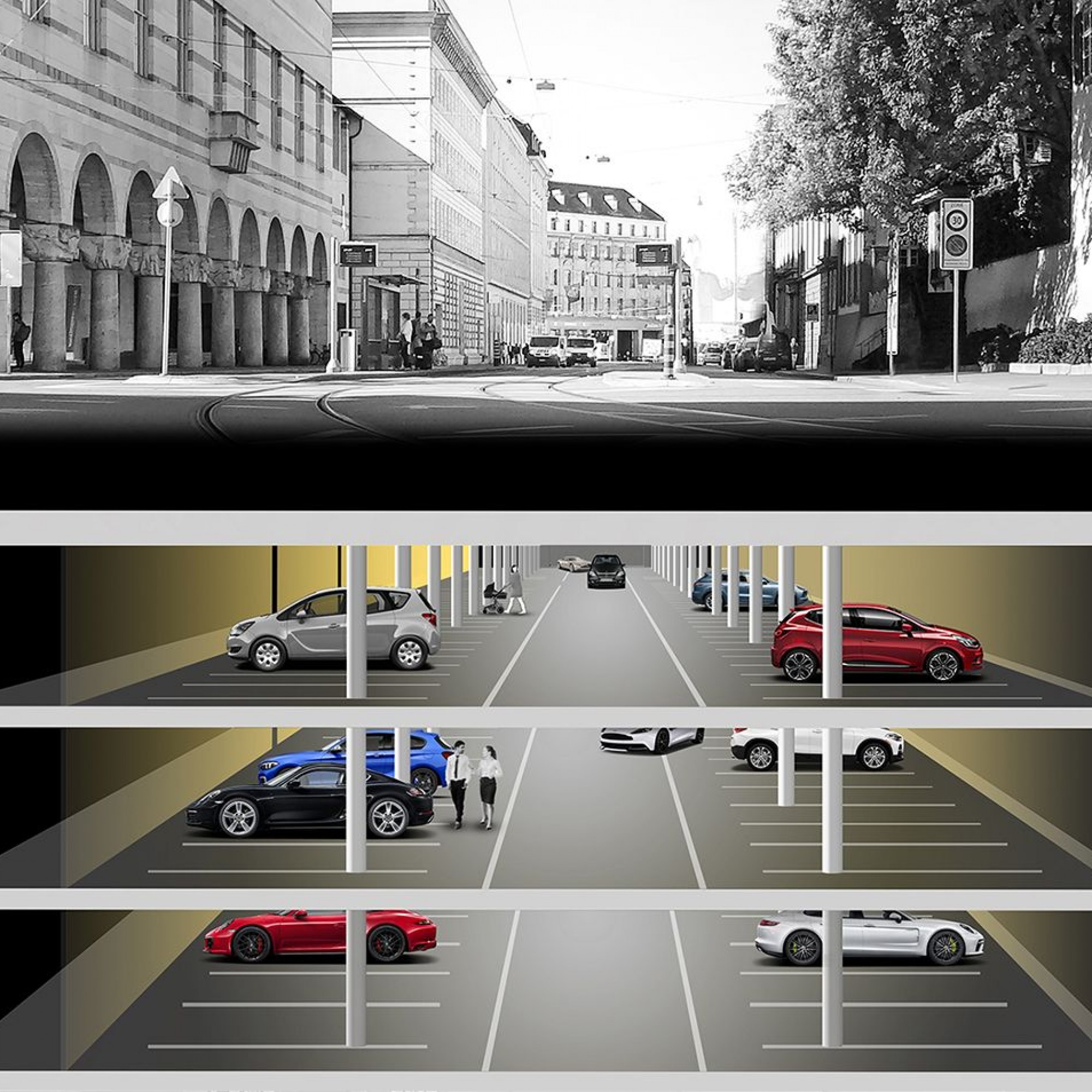 Visualisierung Kunstmuseum-Parking Basel