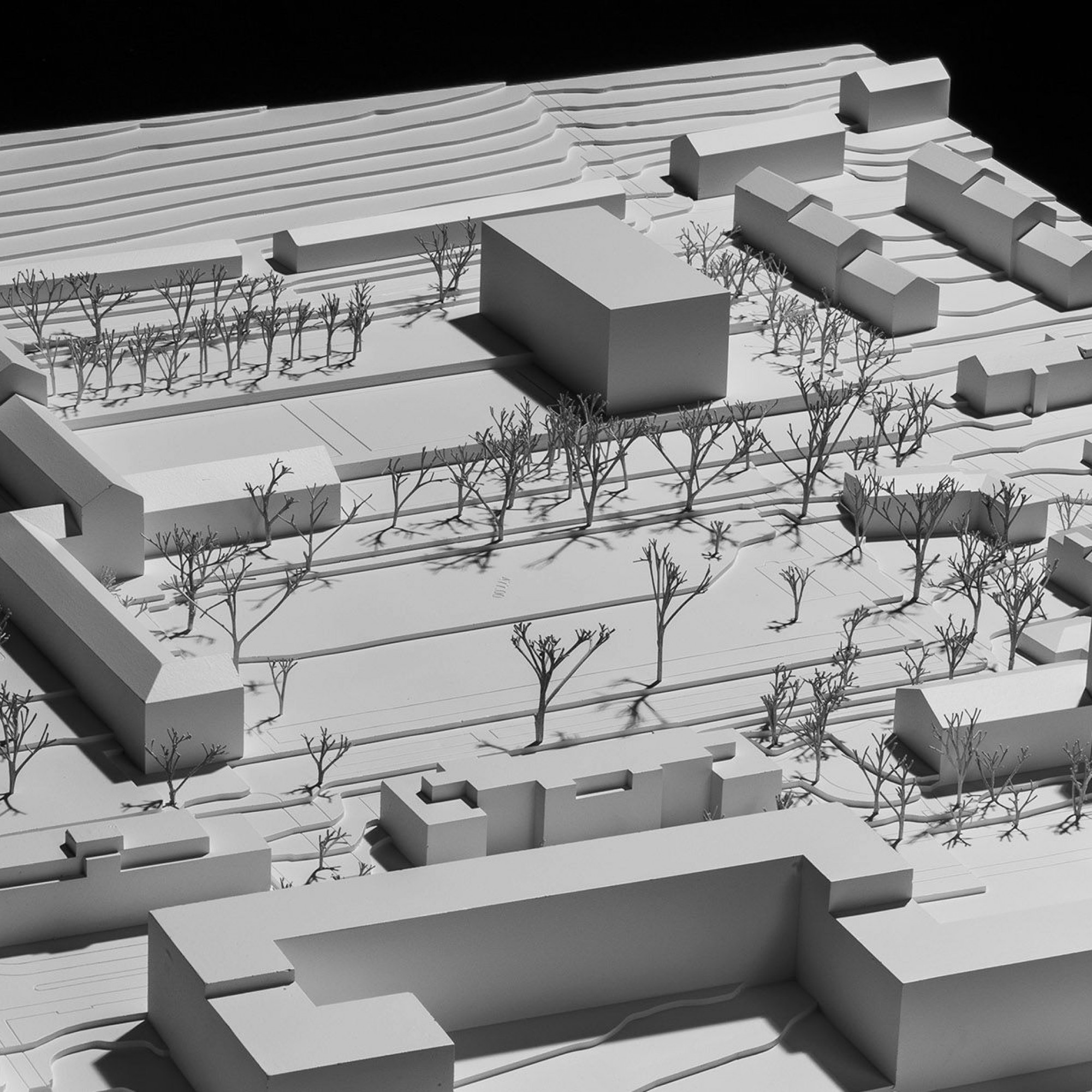 Modell Ersatzneubau Schulanlage Borrweg Quartier Friesenberg Zürich