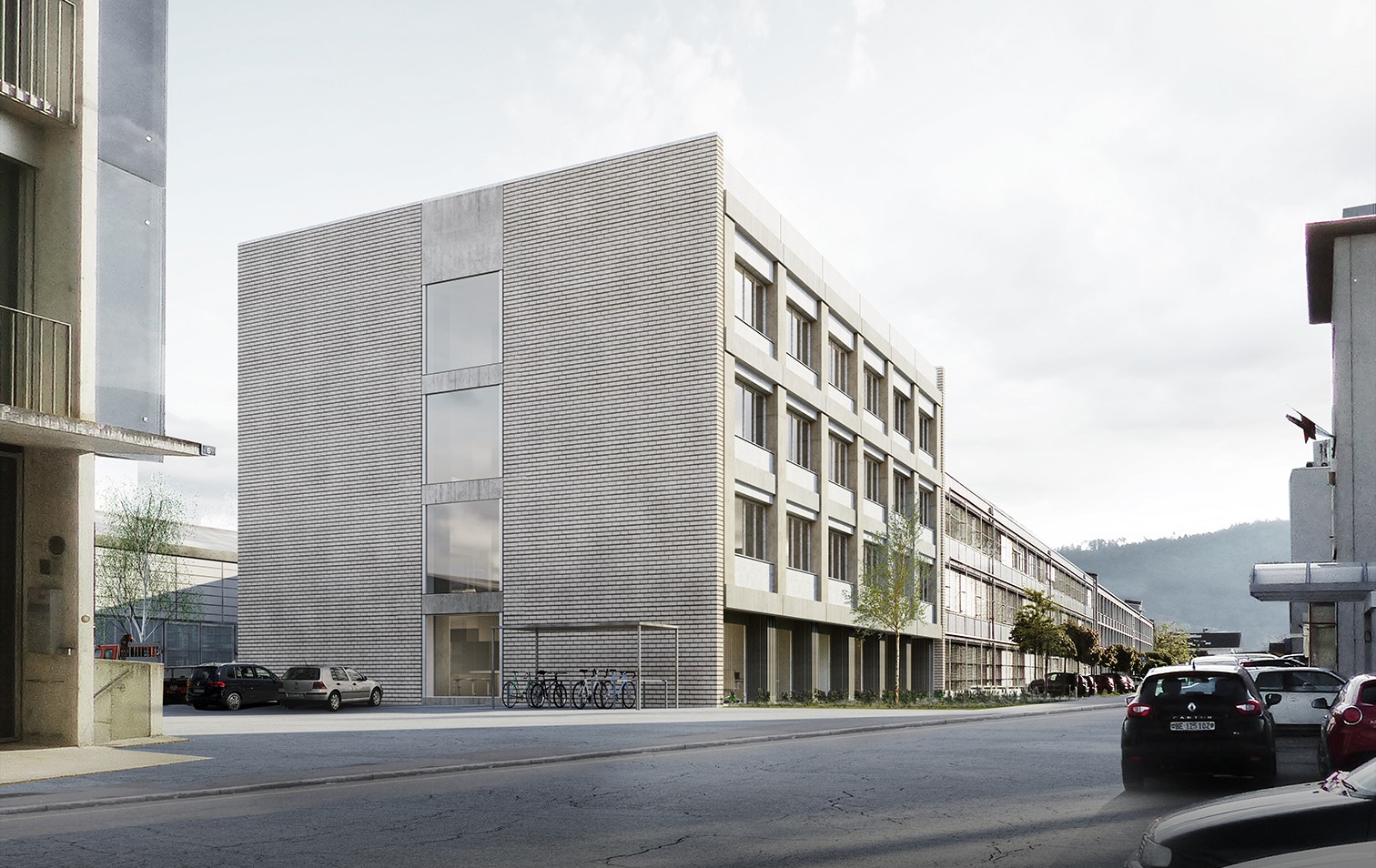 Visualisierung Erweiterungsbau Verwaltungsgebäude Industriestrasse Thun