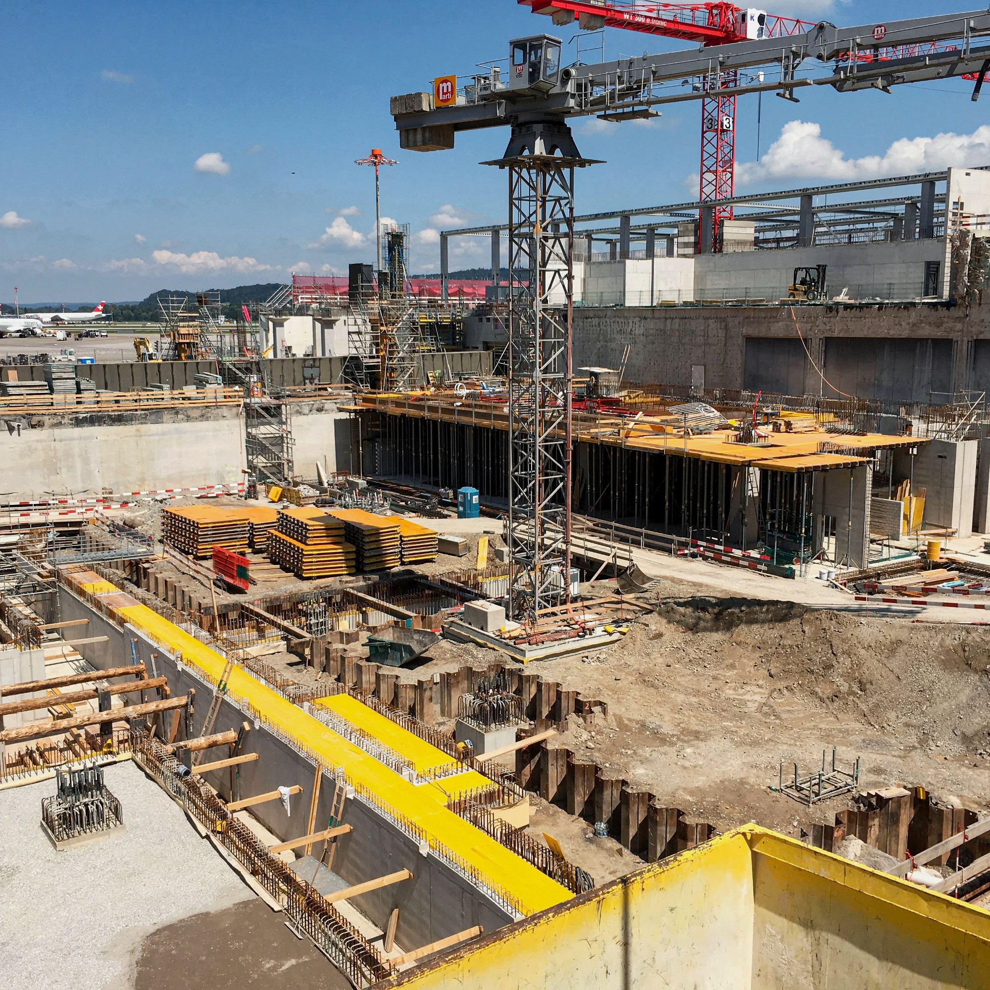 Untergeschoss neue Gepäcksortieranlage Flughafen Zürich