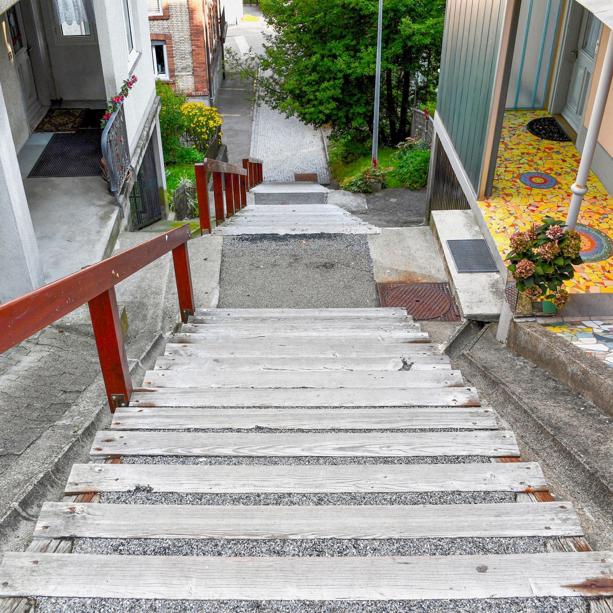 Treppe Finkenweg am Bernegghang in St. Gallen