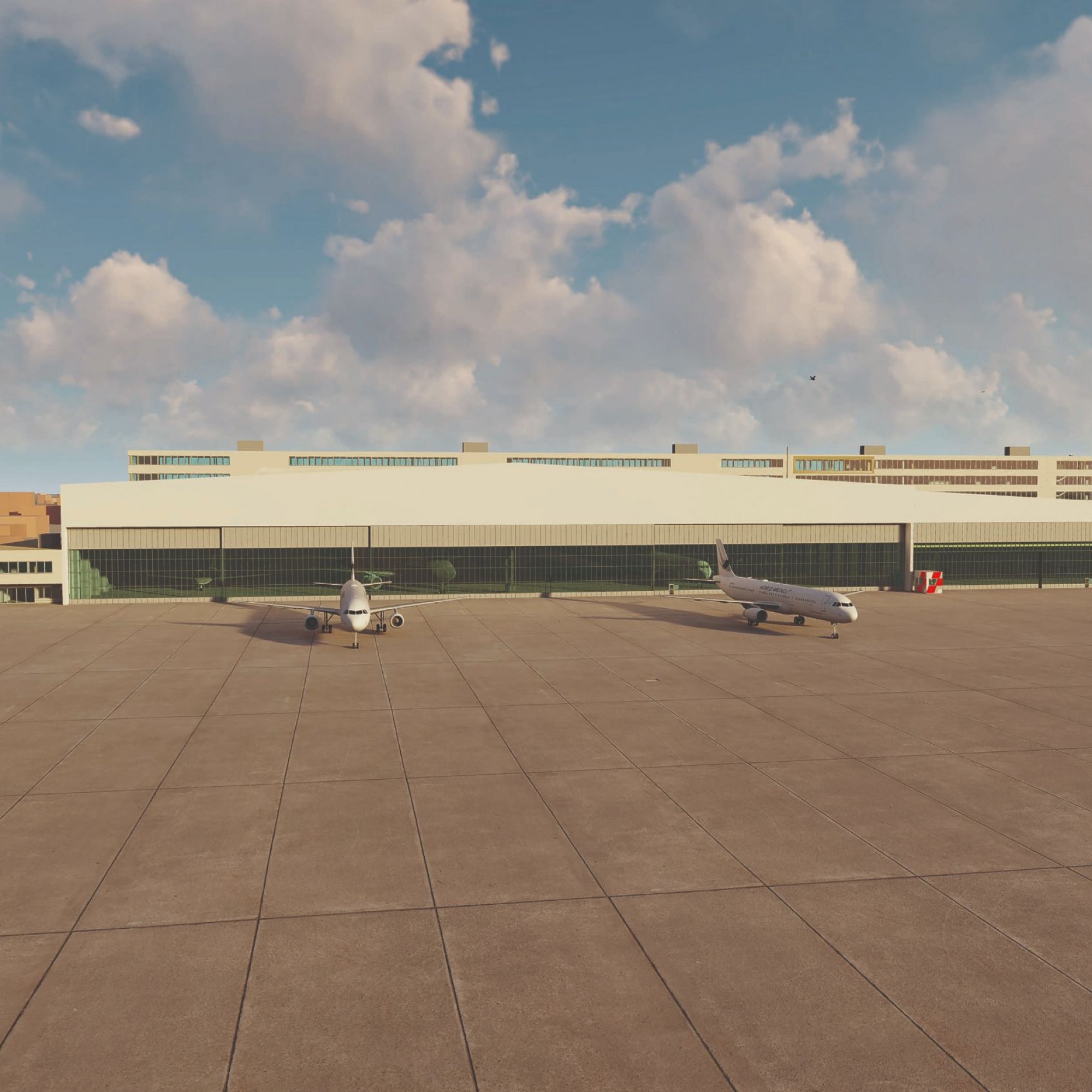 Visualisierung neuer Hangar Flughafen Zürich