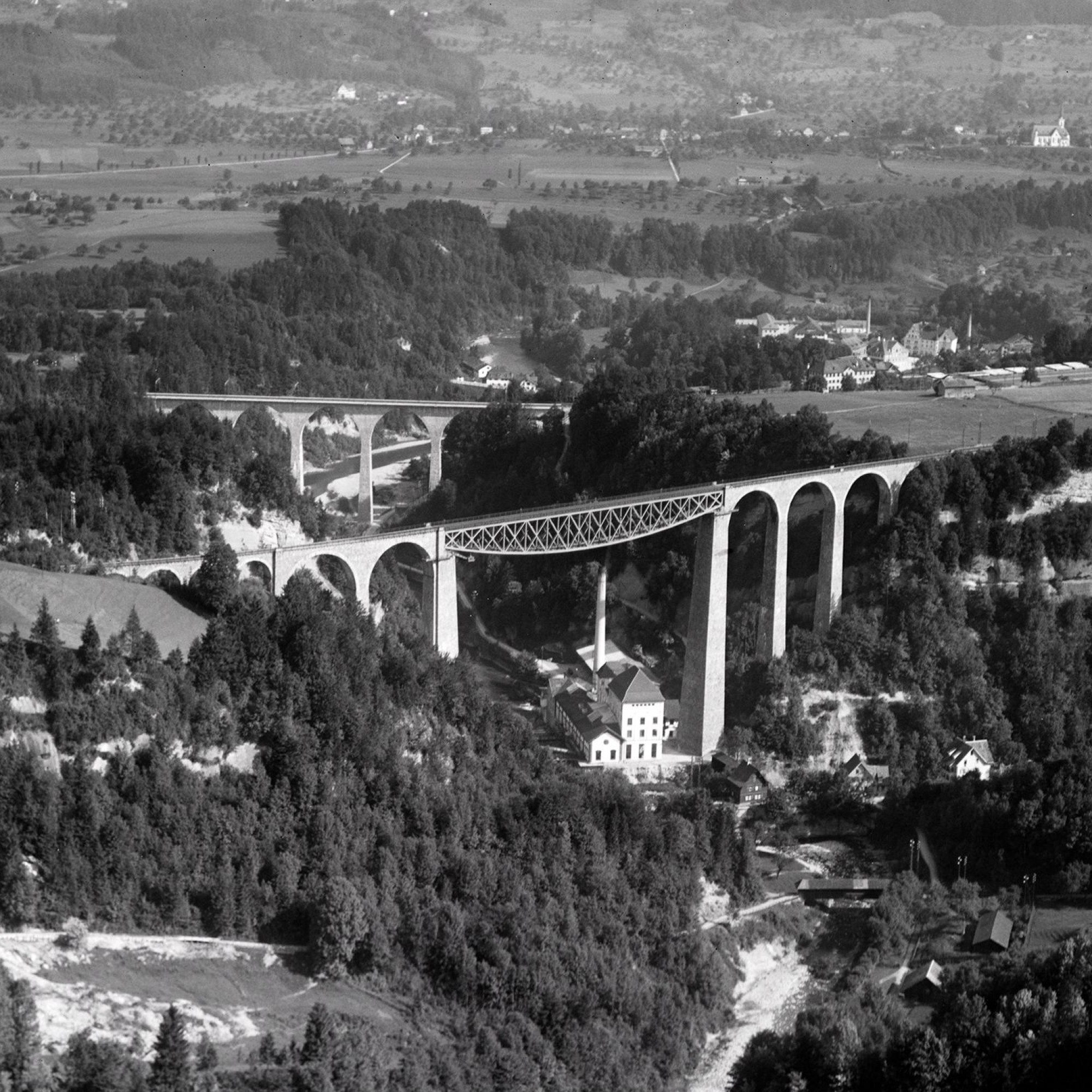 Sitterviadukt, historiische Aufnahme.