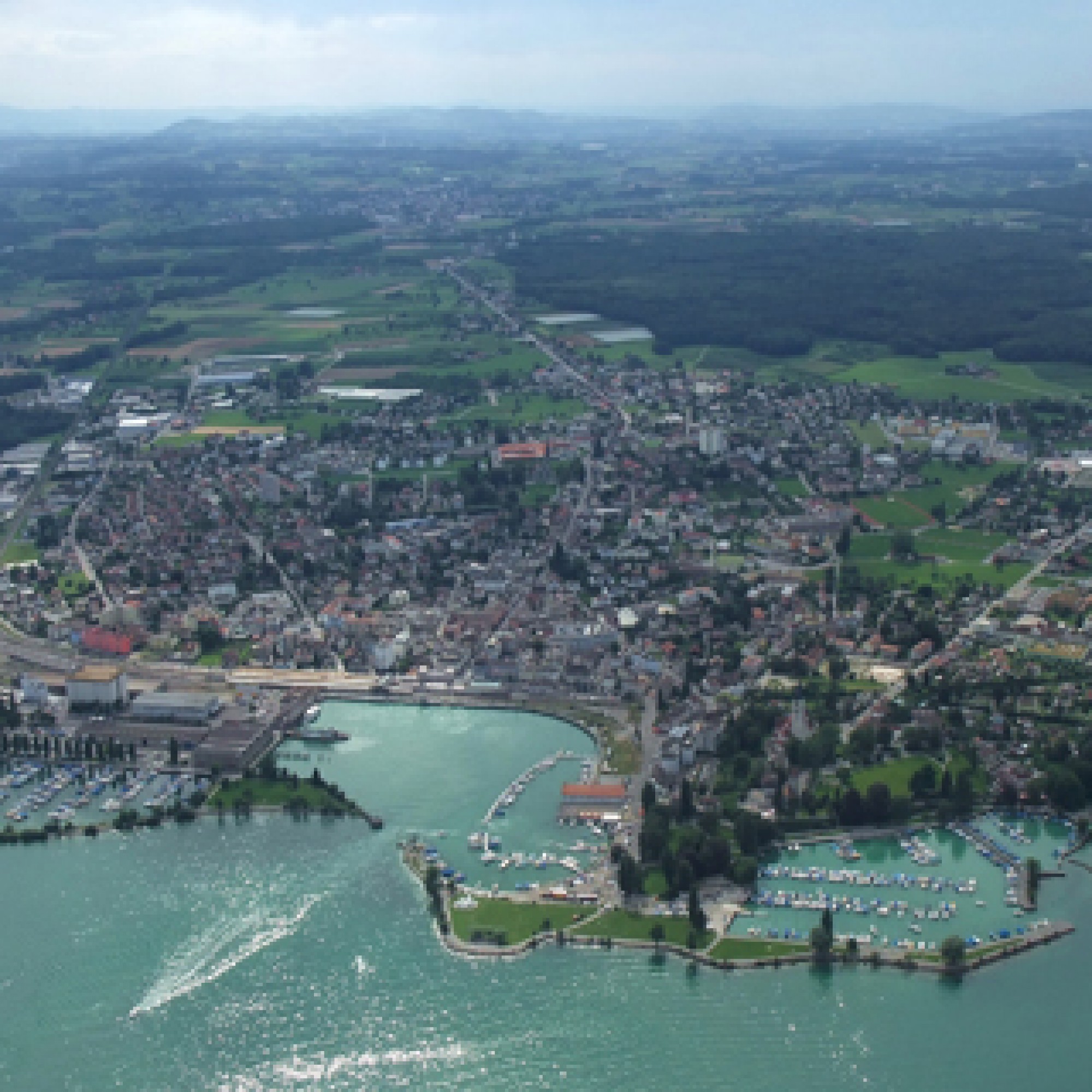 Zwischen Bodensee und Säntis soll 2027 die nächste Landesausstellung stattfinden. Die Austragungsorte sind noch nicht bekannt, Romanshorn TG (im Bild) hätte aber sicher gute Chancen.