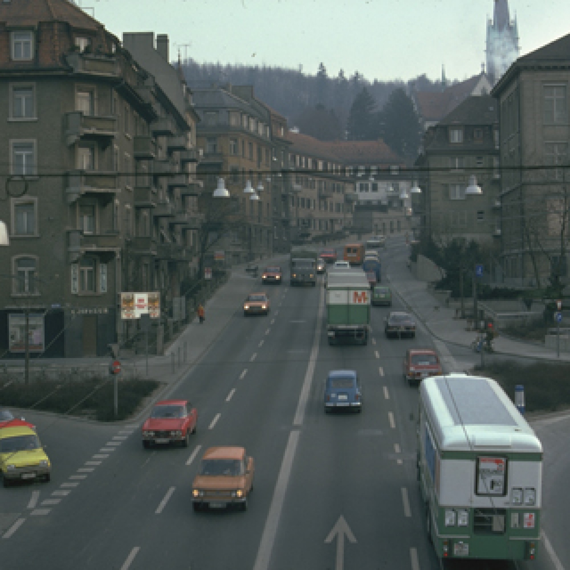 Die Rosengartenstrasse im Jahr 1976