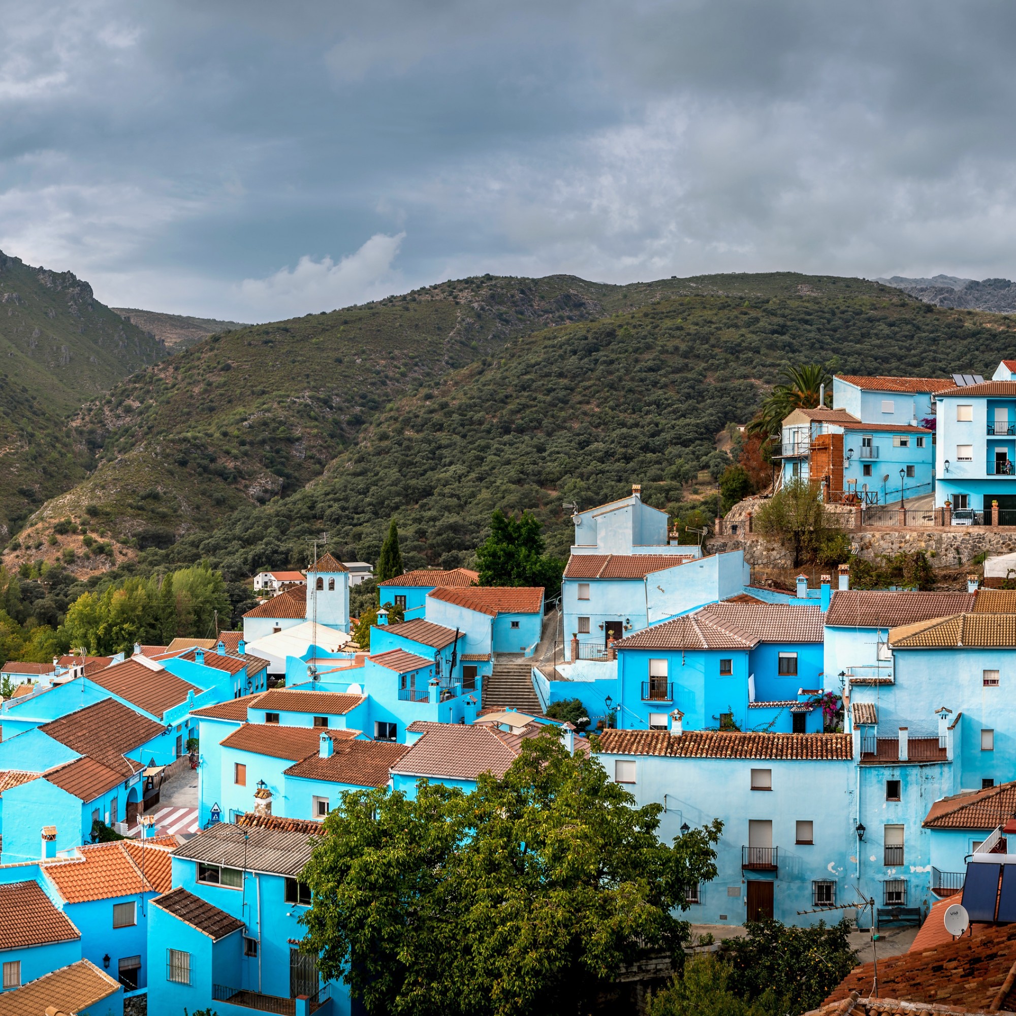 Das Dorf Júzcar in blau getüncht