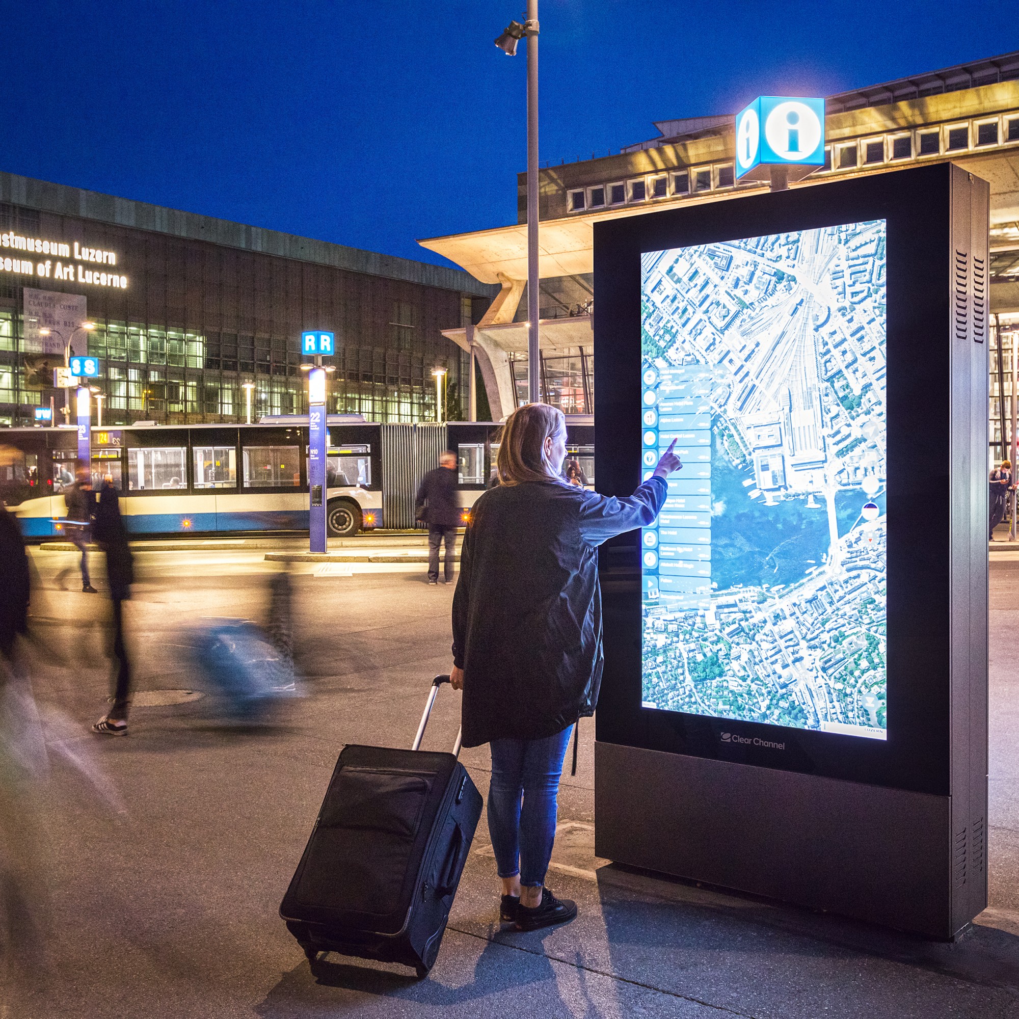 Digitale Infostele in Luzern