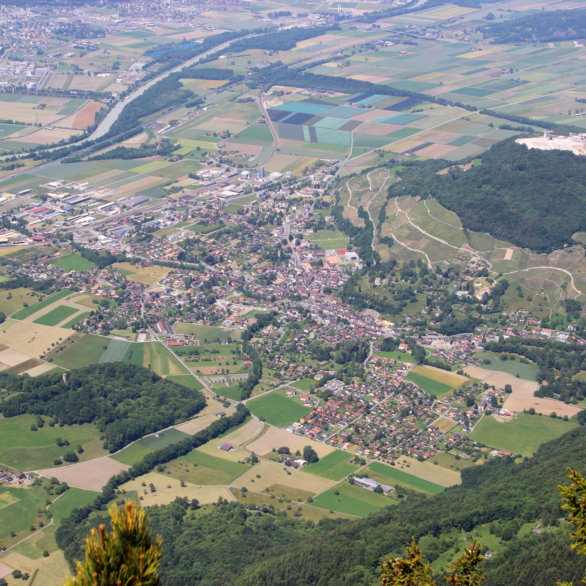 Gemeinde Bex VD von oben