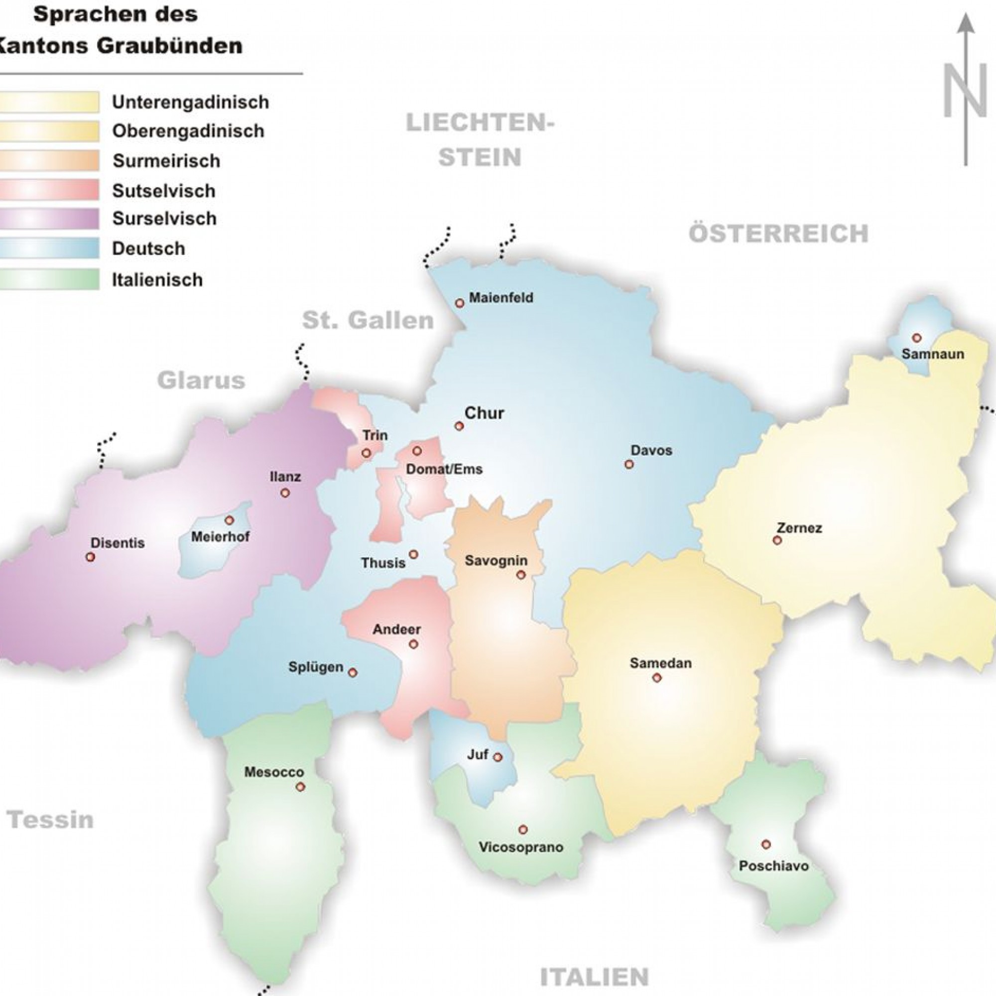 Sprachen in Graubünden