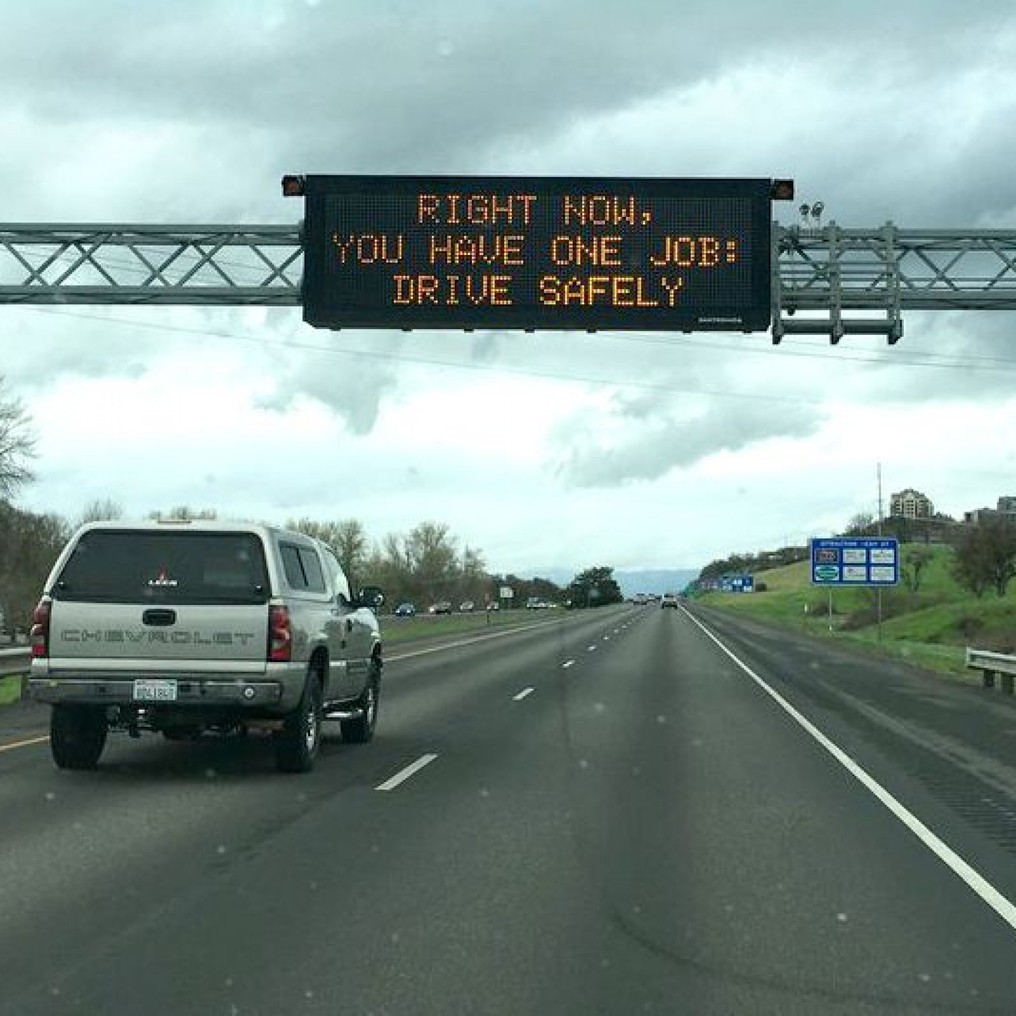 Autobahn Sicherheitshinweis Oregon USA