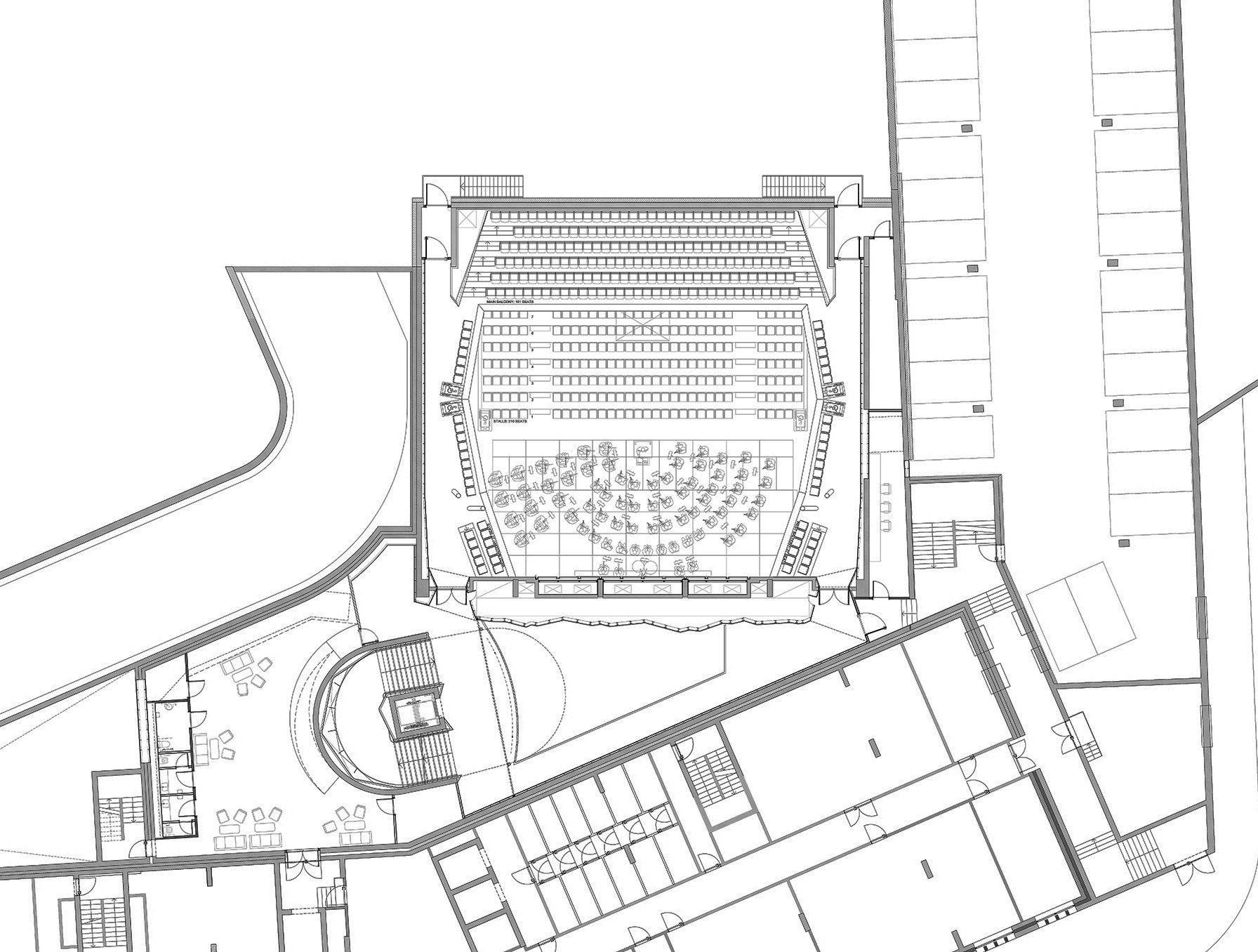 Plan Saal Konzerthalle Andermatt